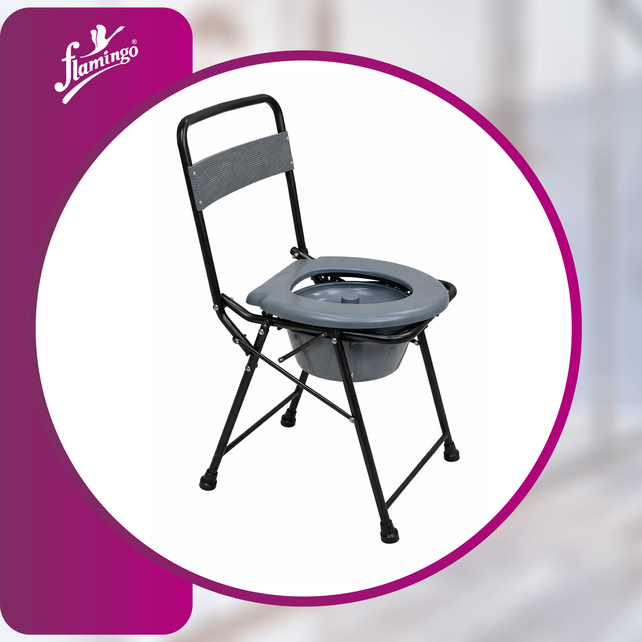 Commode Chair without Armrest