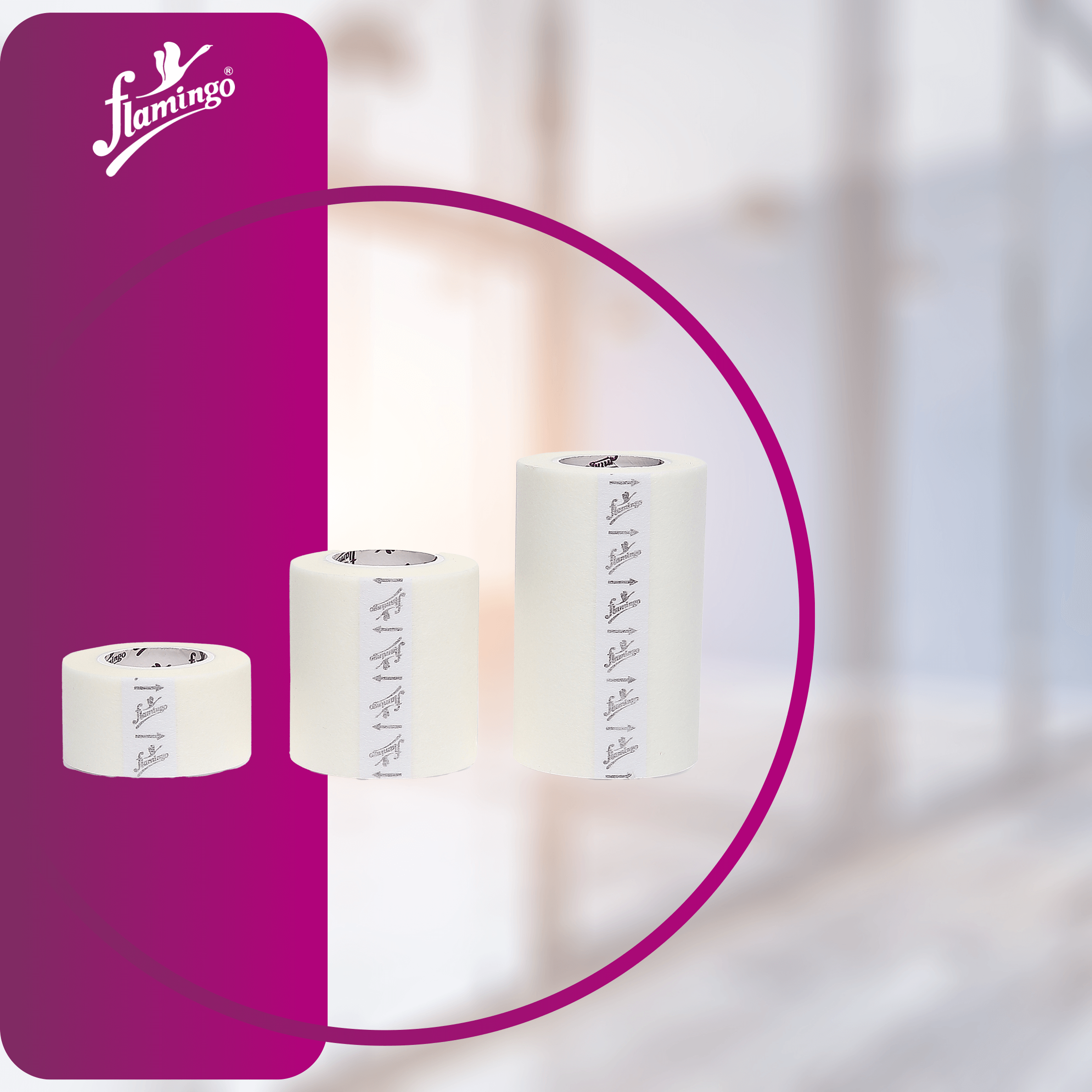Flamipore, surgical tape, paper tape, wound care tape, breathable tape, hypoallergenic tape, skin-friendly tape, medical tape, wound dressing tape, microporous tape.