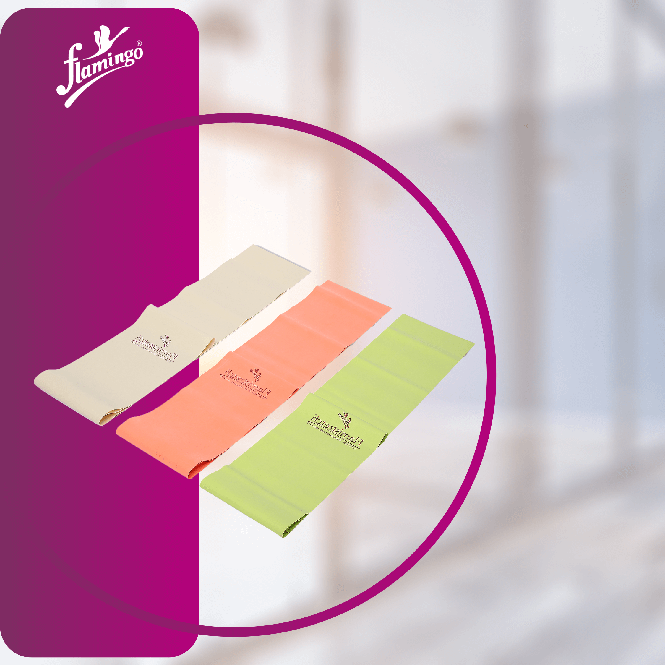 Exercise band, rehabilitation band, muscle strength training band, fitness band, resistance band, strength improvement band, natural rubber resistance band, portable fitness band