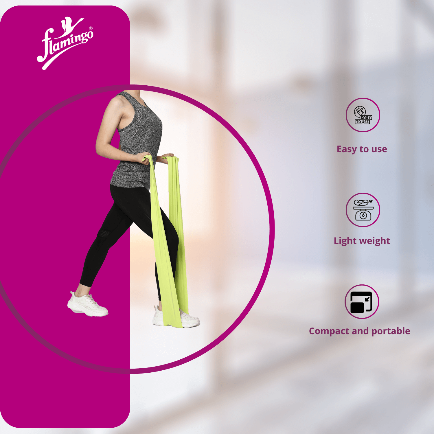 Exercise band, rehabilitation band, muscle strength training band, fitness band, resistance band, strength improvement band, natural rubber resistance band, portable fitness band