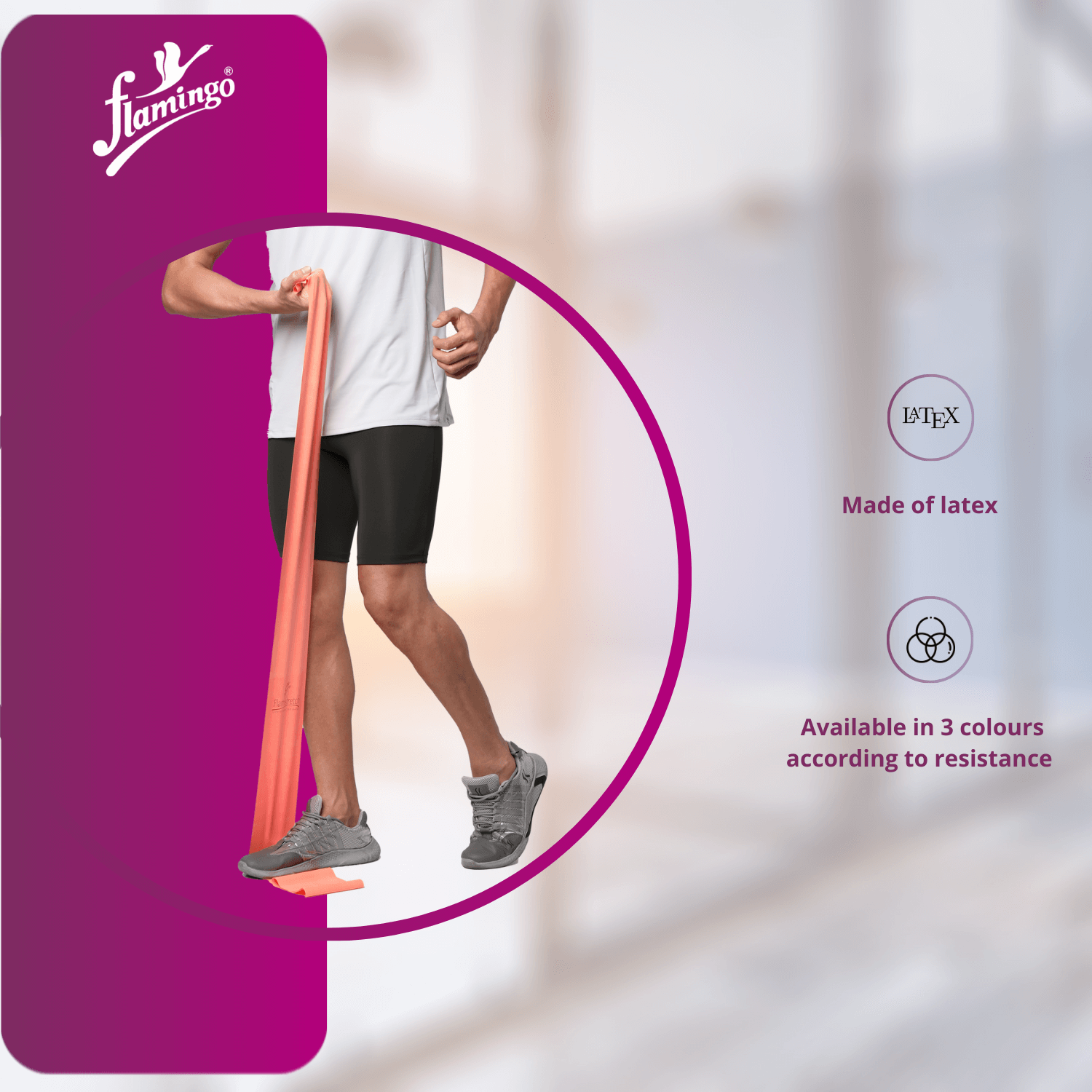 Exercise band, rehabilitation band, muscle strength training band, fitness band, resistance band, strength improvement band, natural rubber resistance band, portable fitness band