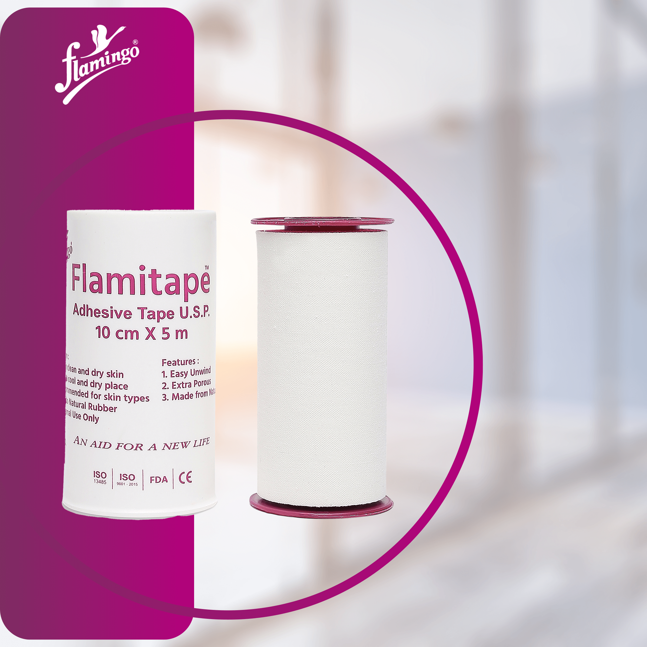 Flamitape, wound care tape, zinc oxide adhesive tape, medical adhesive tape, breathable tape, cotton tape, pressure-sensitive tape, skin-friendly adhesive, porous medical tape.