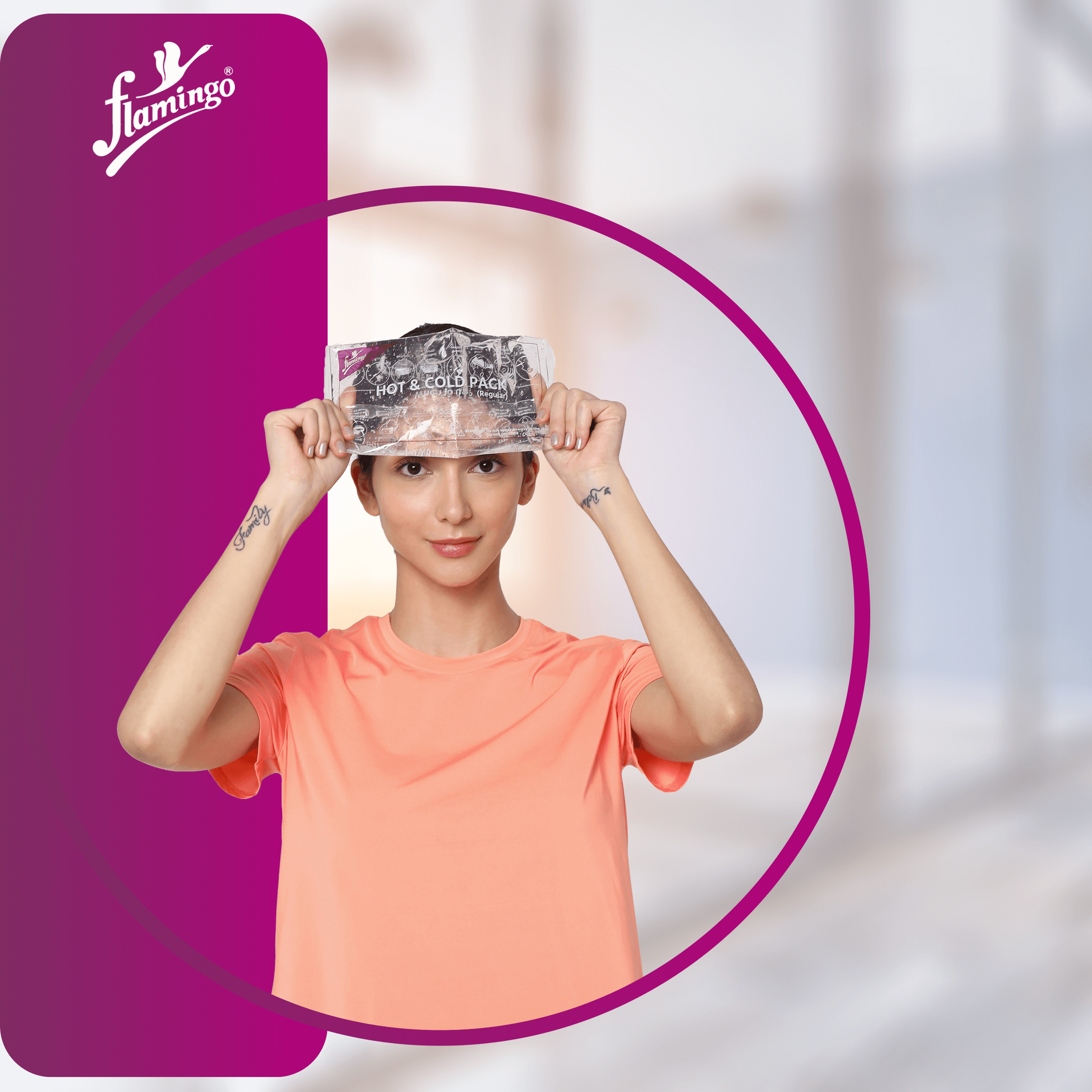 Flamingo Hot & Cold Pack, hot and cold pack, pain relief pack, muscle relaxation pack, cold therapy pack, inflammation reduction pack, non-toxic gel pack, dual therapy pack.