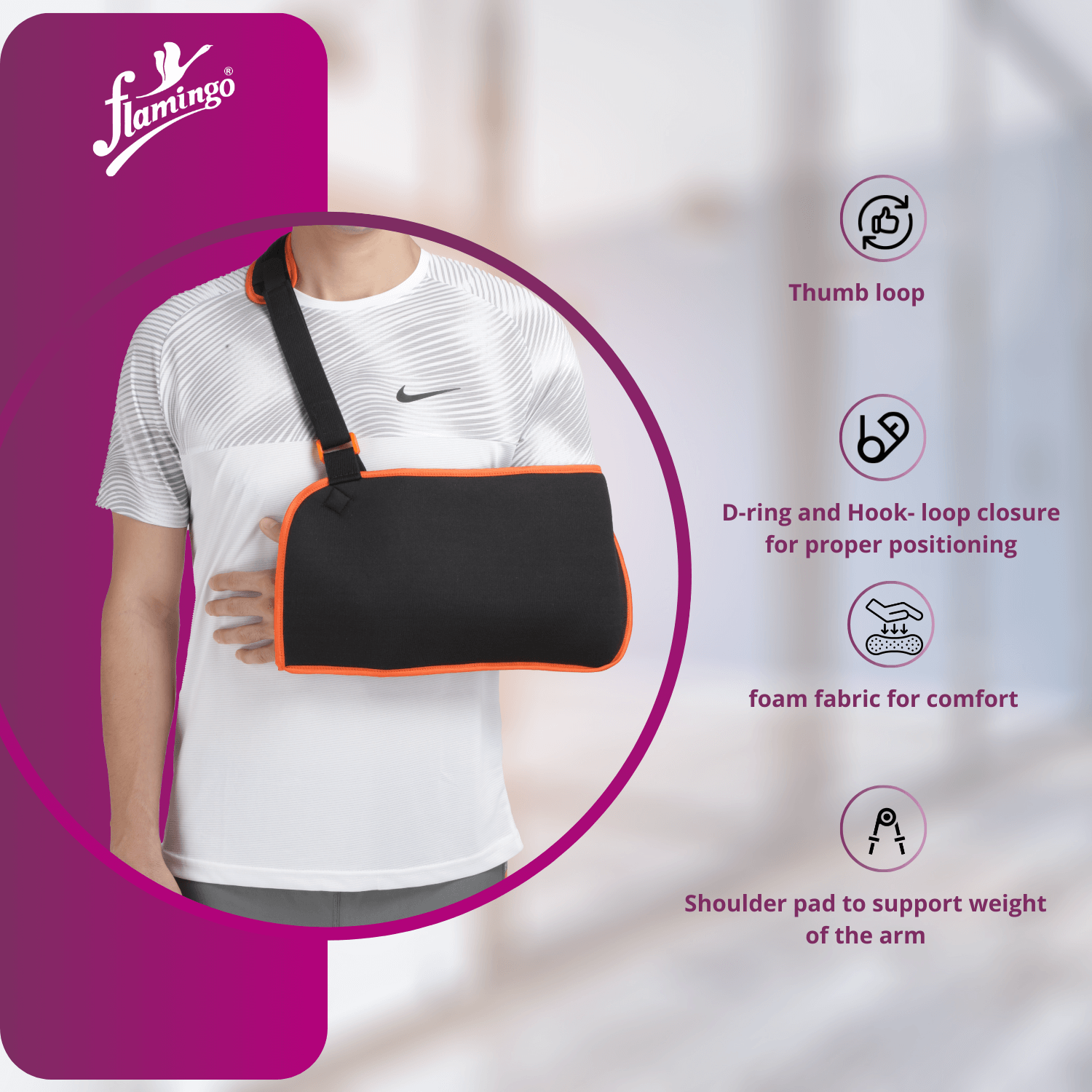 Flamingo Arm Sling
Post-Casting Sling
Elbow Dislocation Arm Support
Arm Fracture Sling
Adjustable Arm Sling
Thumb Loop Arm Support