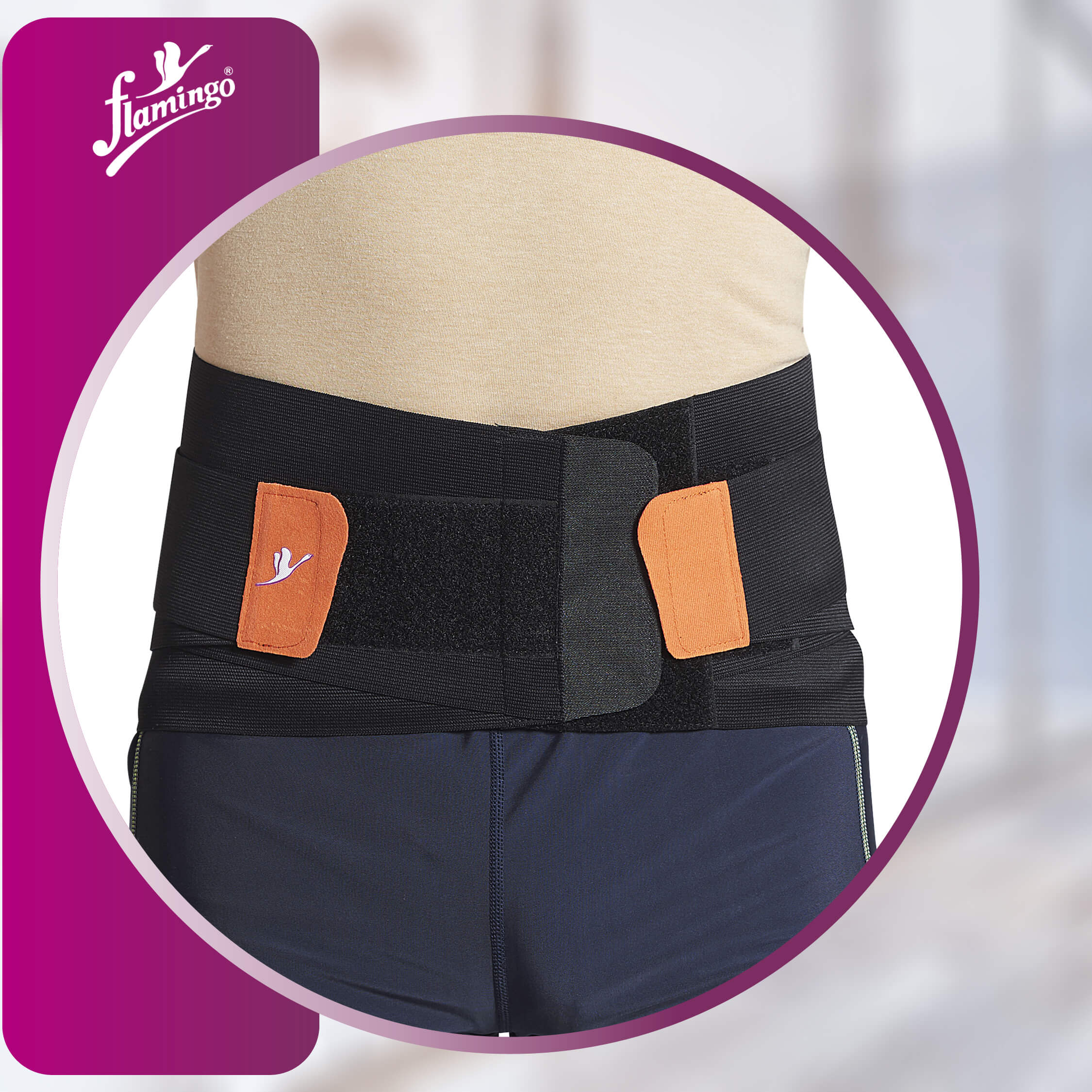 Flamingo Contoured L.S. Belt
Lumbar Support Belt
Spondylolysis Support Belt
Low Back Pain Belt
Post-operative Back Support