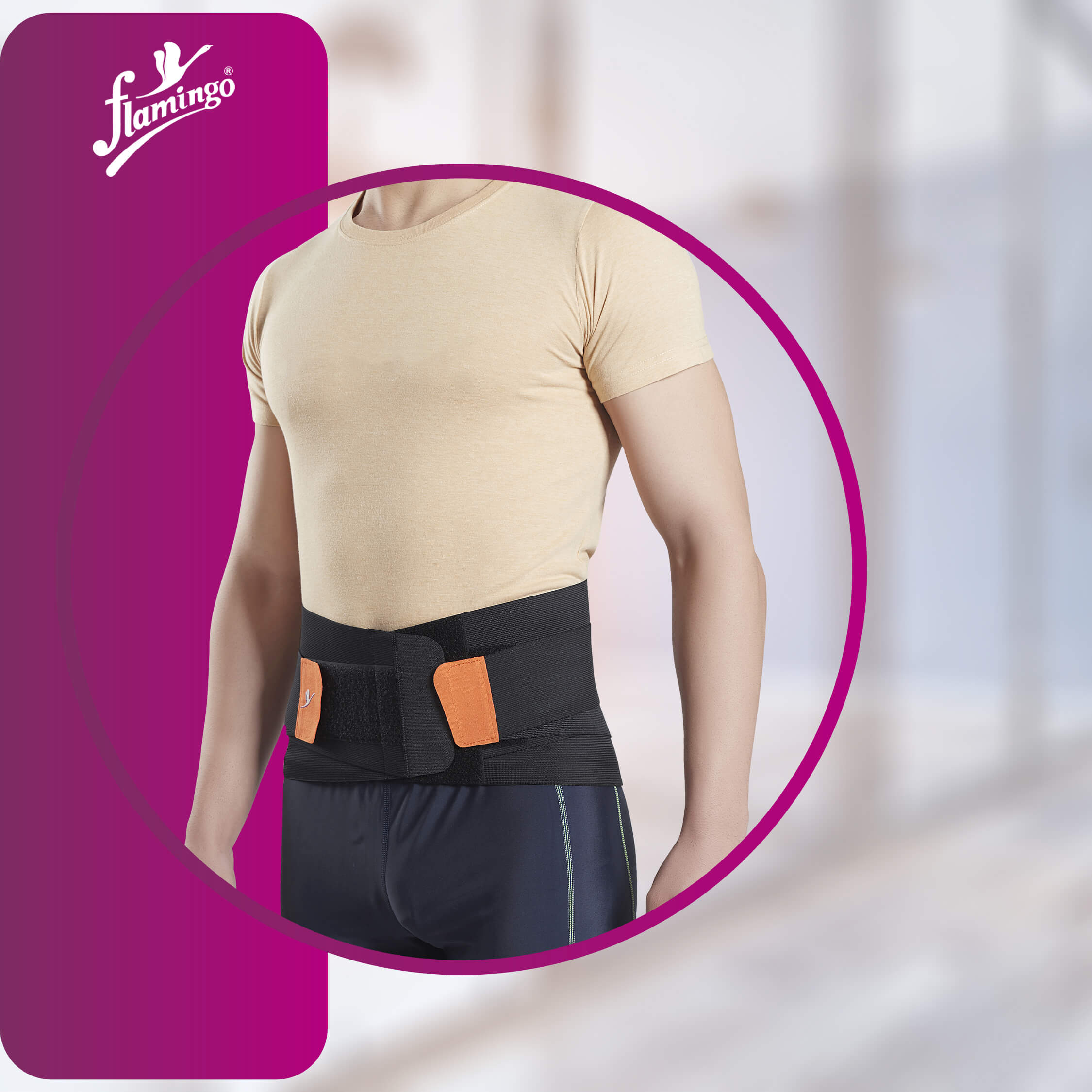 Flamingo Contoured L.S. Belt
Lumbar Support Belt
Spondylolysis Support Belt
Low Back Pain Belt
Post-operative Back Support
