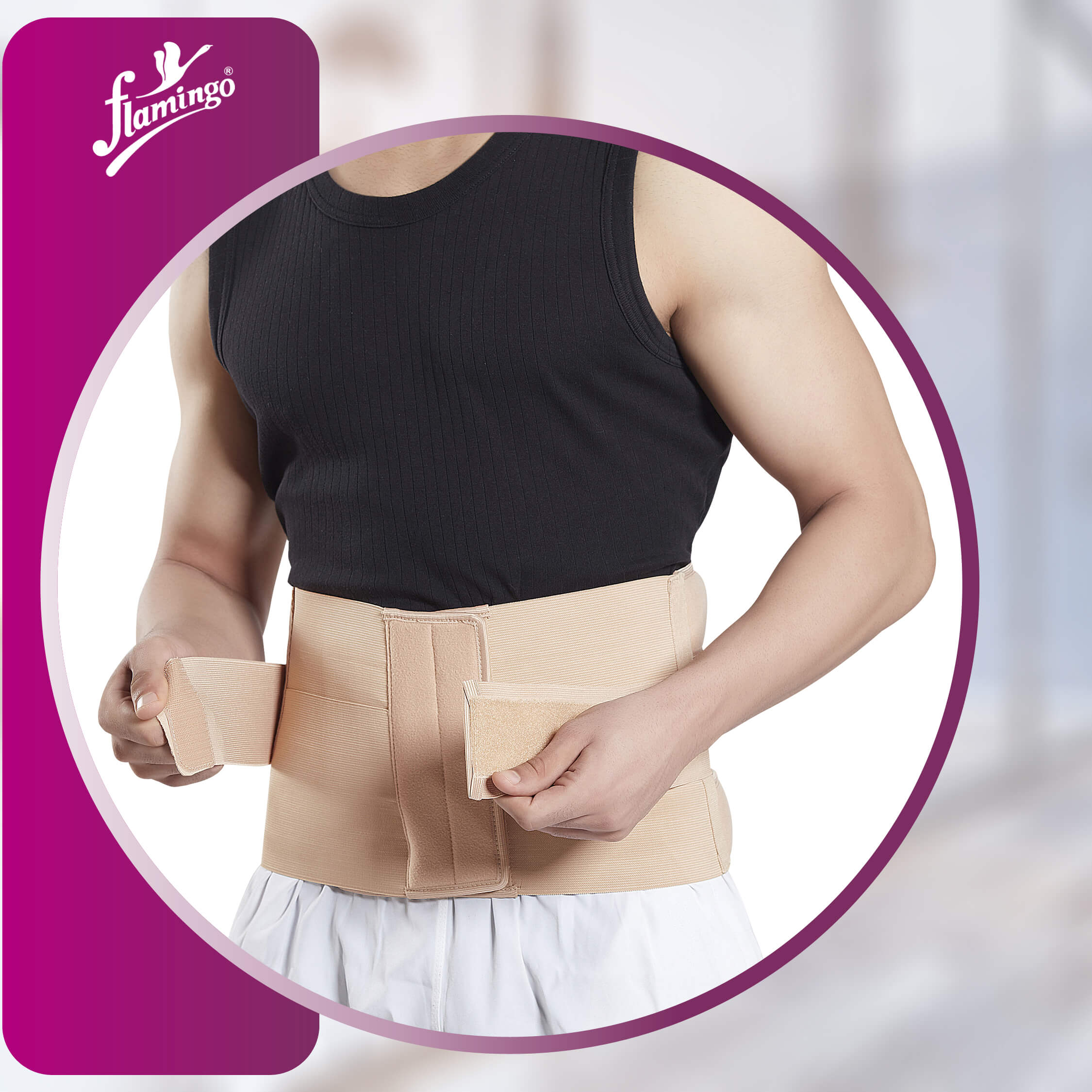 Flamingo Contoured L.S. Support
Lumbar Support Brace
Low Back Pain Support
Spondylolysis Support Belt
Post-operative Back Brace