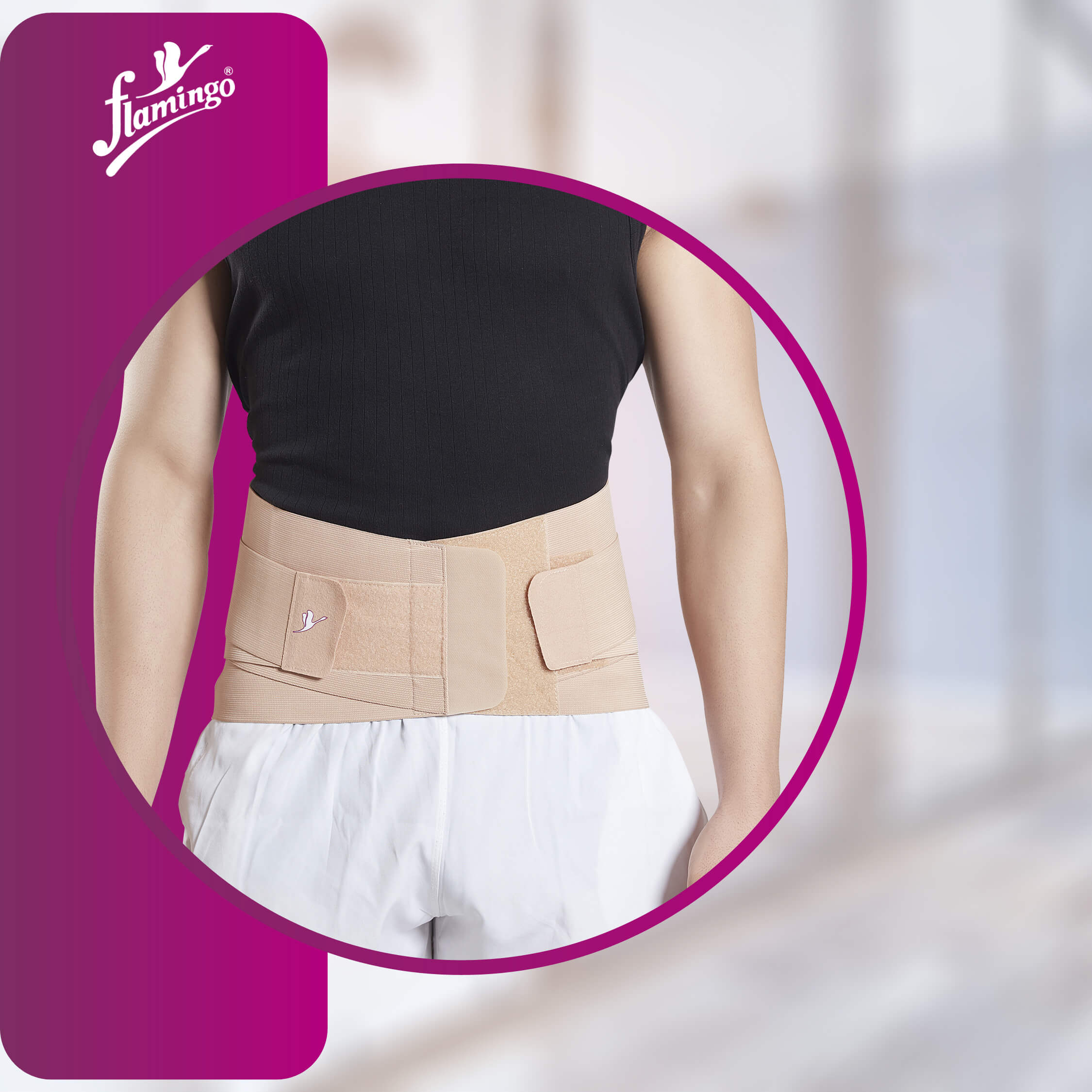 Flamingo Contoured L.S. Support
Lumbar Support Brace
Low Back Pain Support
Spondylolysis Support Belt
Post-operative Back Brace