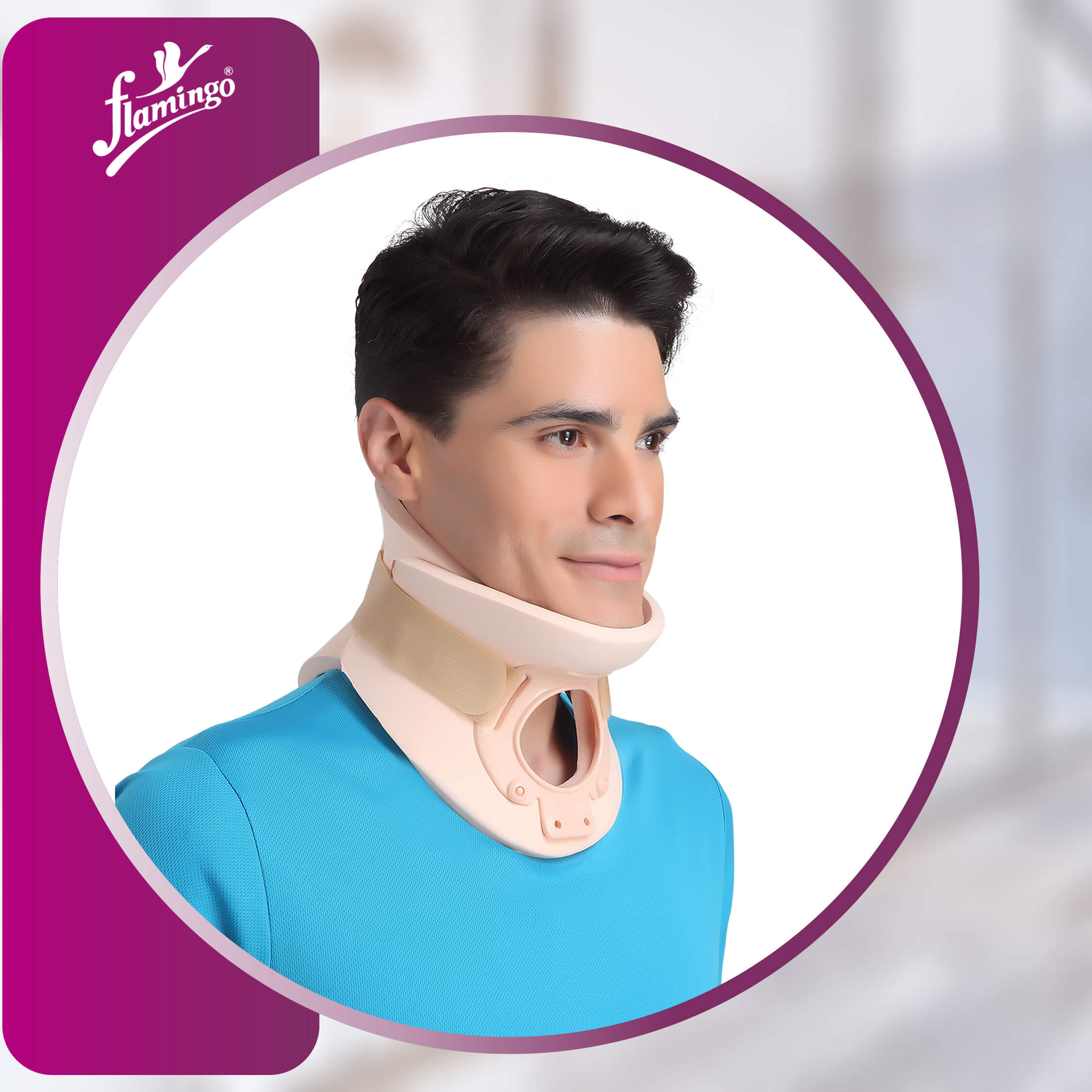Flamingo Cervical Orthosis
Cervical Fracture Support
Post-Trauma Neck Support
Spondylolisthesis Collar
Two-Piece Neck Collar