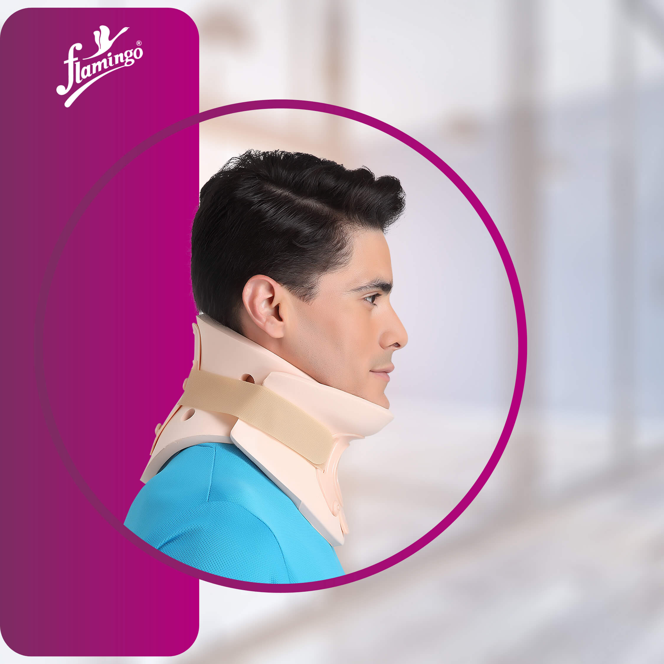 Flamingo Cervical Orthosis
Cervical Fracture Support
Post-Trauma Neck Support
Spondylolisthesis Collar
Two-Piece Neck Collar