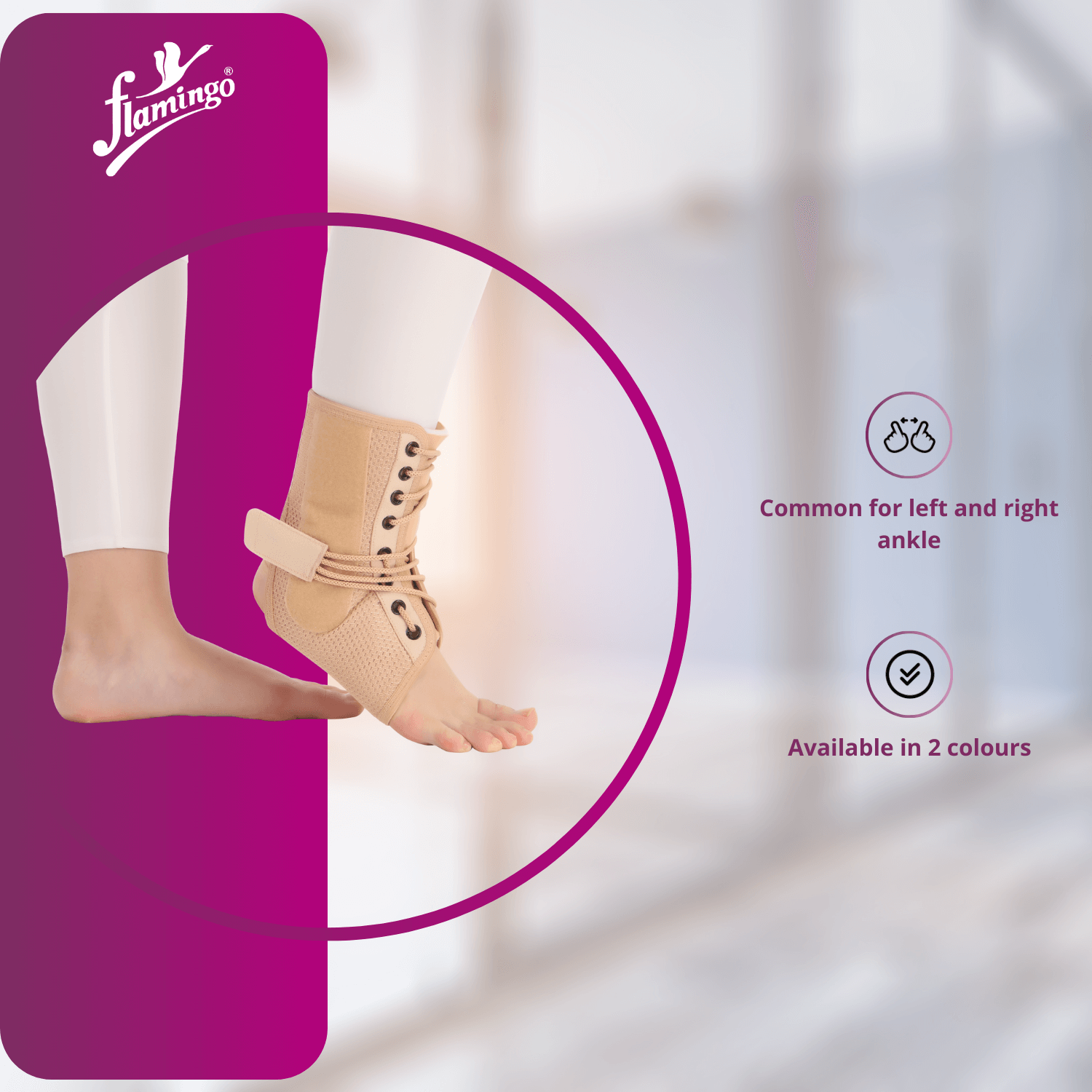 Flamingo Ankle Brace
Ankle Brace for Sprains
Ankle Support for Arthritis
Lace-Up Ankle Brace
Support for Chronic Ankle Instability