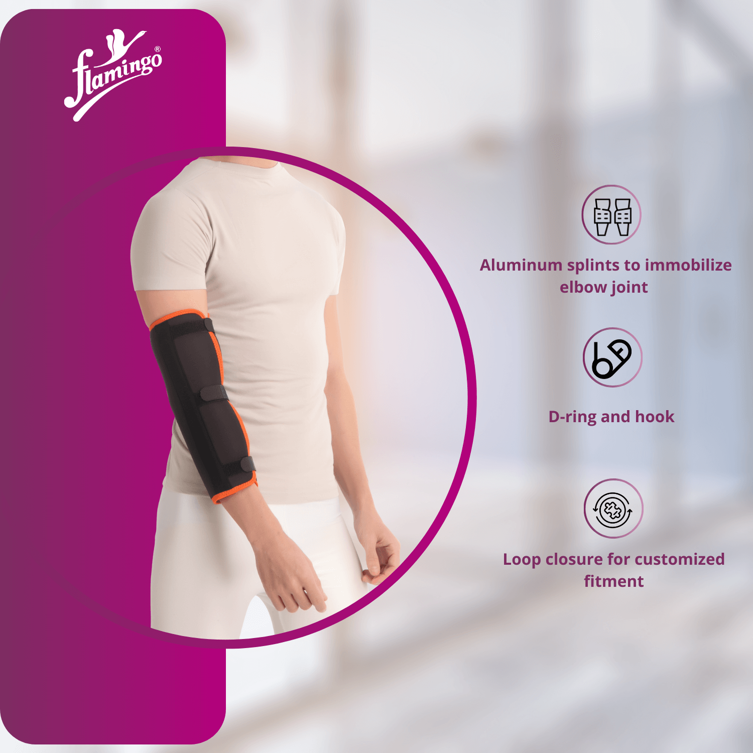 Flamingo Arm Immobilizer
Arm Immobilizer for Fractures
Elbow Fracture Support
Ulnar Nerve Compression
Elbow Sprain Immobilizer
Adjustable Arm Support