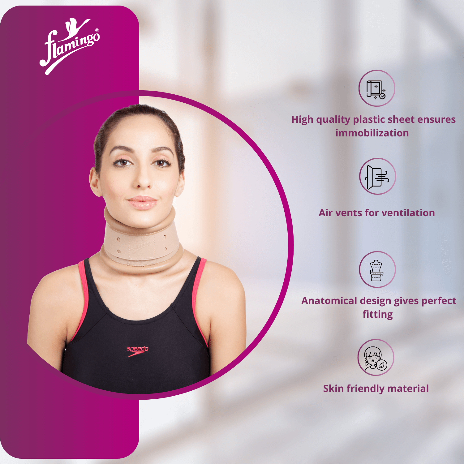 Flamingo Hard Collar
Neck Pain Support Collar
Cervical Support for Stiff Neck
Adjustable Neck Brace
Soft Plastic Neck Immobilizer