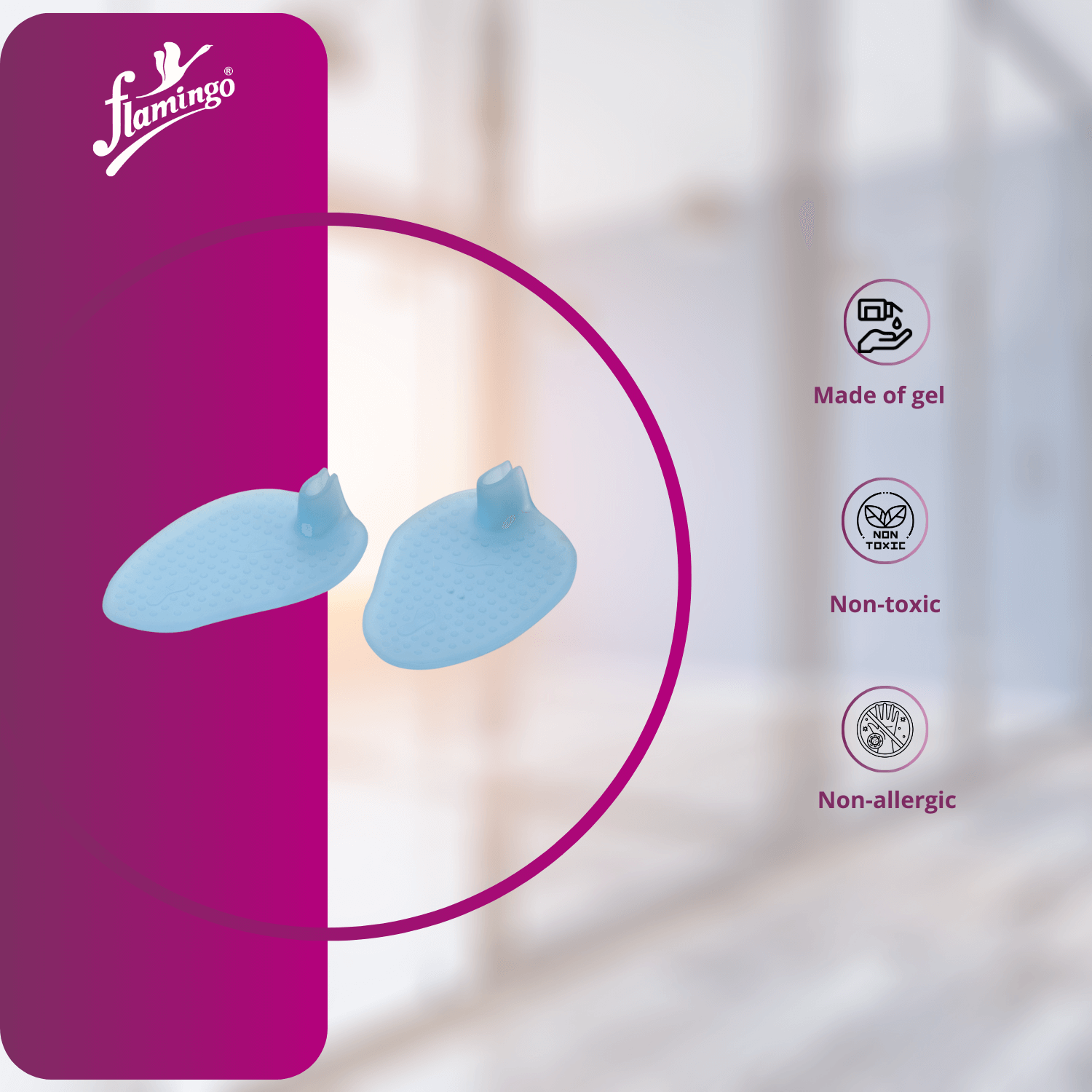 Flamingo Gel Metatarsal Pad - Male
Forefoot Pain Relief Pad
Gel Foot Pad for Men
Metatarsalgia Cushion
Calluses and Neuromas Gel Pad