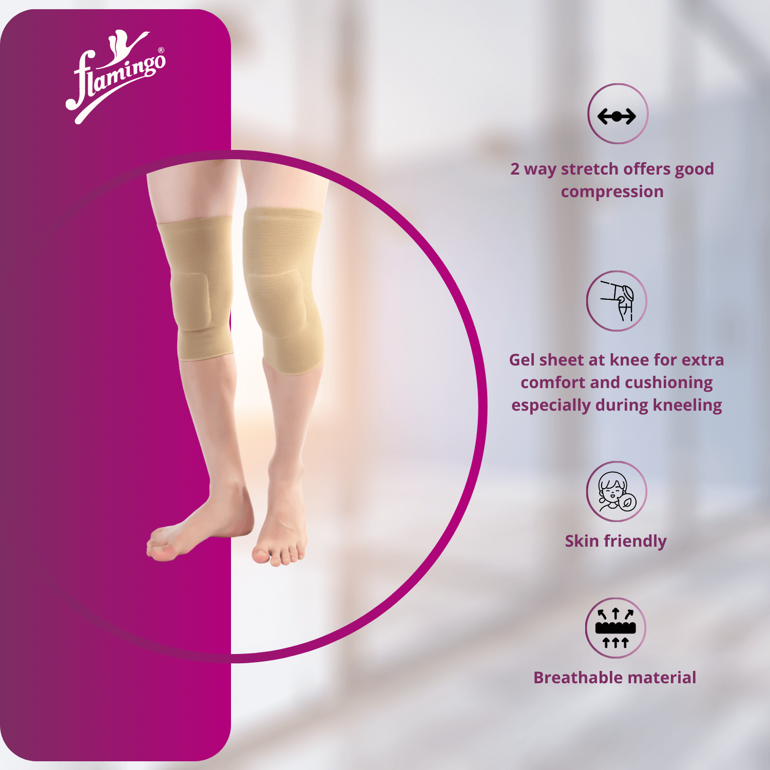 Flamingo Gel Knee Cushion For Prayers
Knee Pain Relief Cushion
Gel Knee Support for Prayers
Open Patella Knee Cushion
Gel Knee Cushion for Arthritis