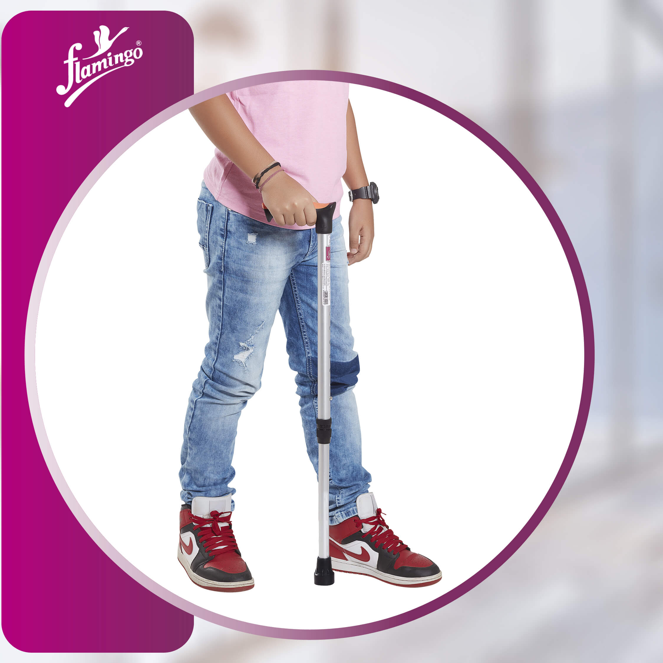 Pediatric walking stick
Walking stick for children
Kids mobility aid
Adjustable walking stick
Walking aid for kids
Rubber bottom pod walking stick
Ergonomic kids cane