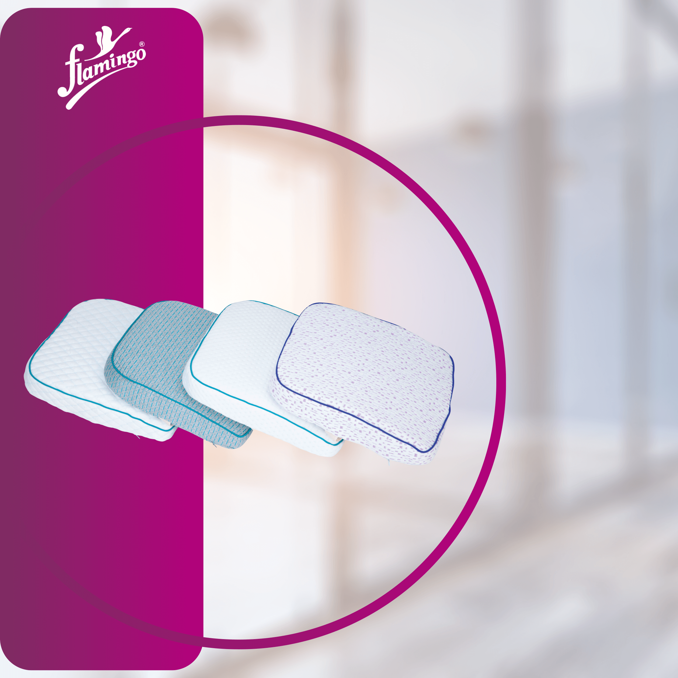 Flamingo Premium Memory Foam Back Rest, back support, lumbar pillow, memory foam cushion, ergonomic back support, seat back rest, posture support cushion.