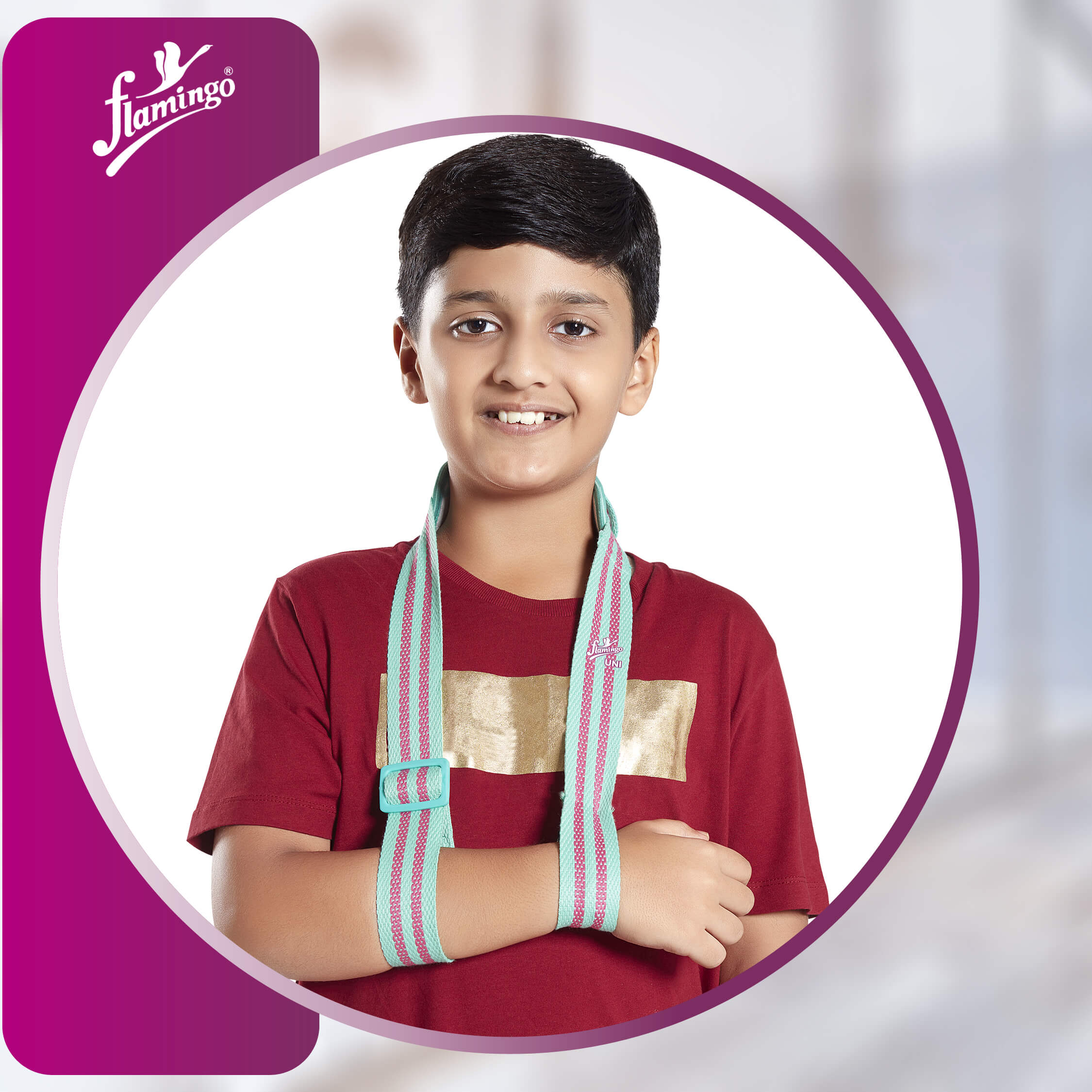 Flamingo Pediatric Arm Sling Strap
Child Arm Sling
Pediatric Fracture Sling Strap
Forearm Suspension Strap
Soft-Fabric Arm Support