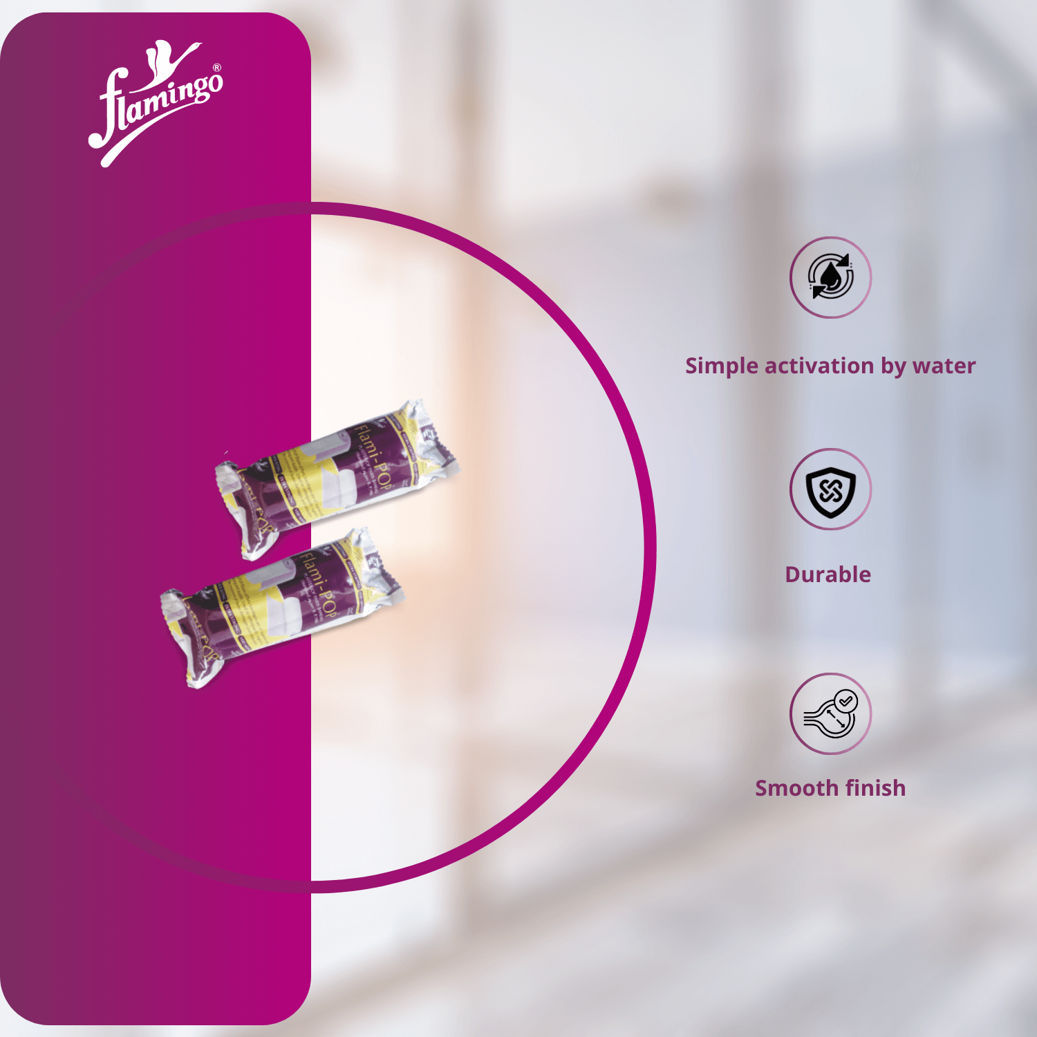 Flami Pop, post-fracture bandage, post-surgery bandage, casting bandage, immobilization bandage, orthotic fabrication bandage, prosthetic bandage, medical bandage, flexible bandage.