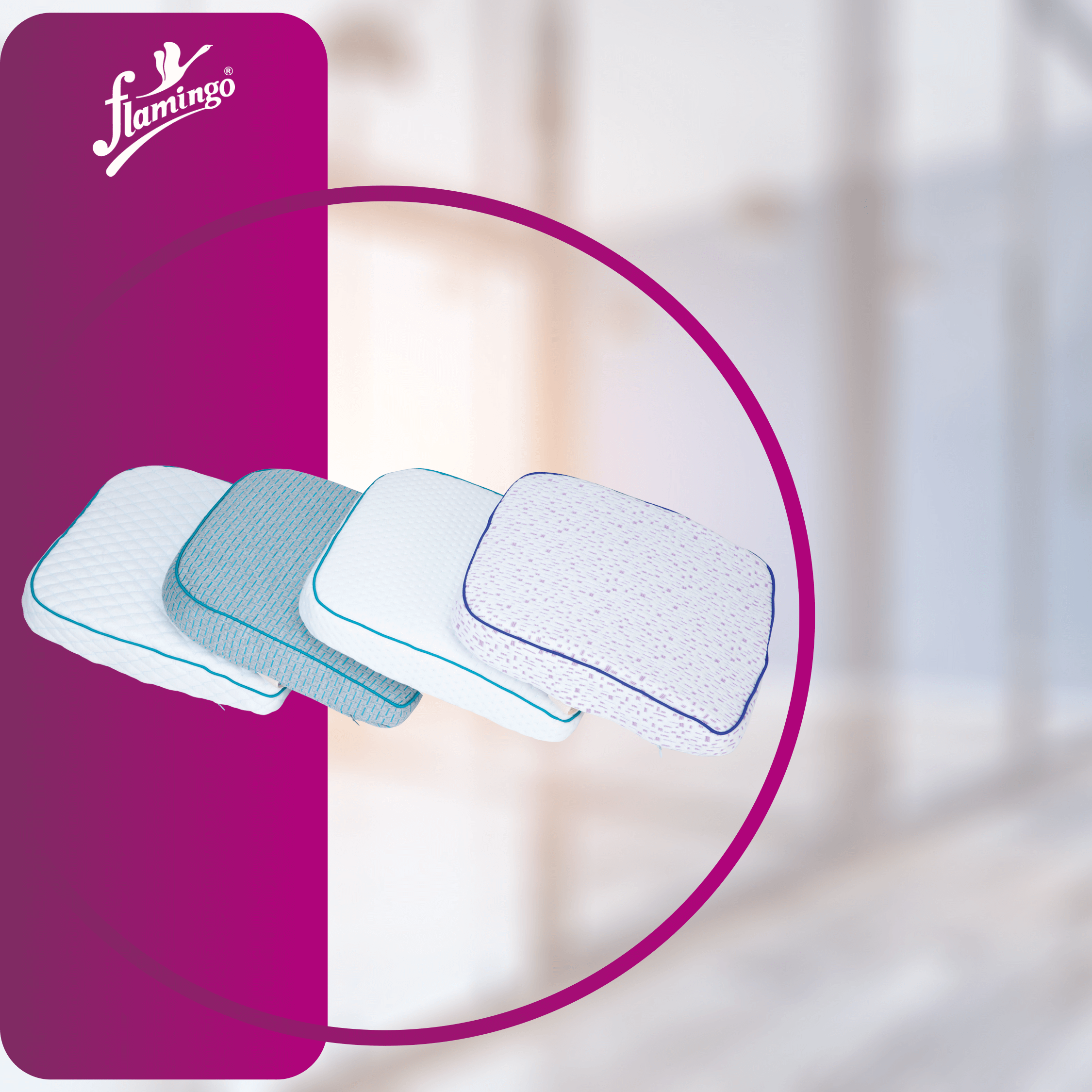 Flamingo Premium Memory Foam Back Rest, back support, memory foam back cushion, lumbar support pillow, ergonomic back rest, adjustable back rest, car seat back support.