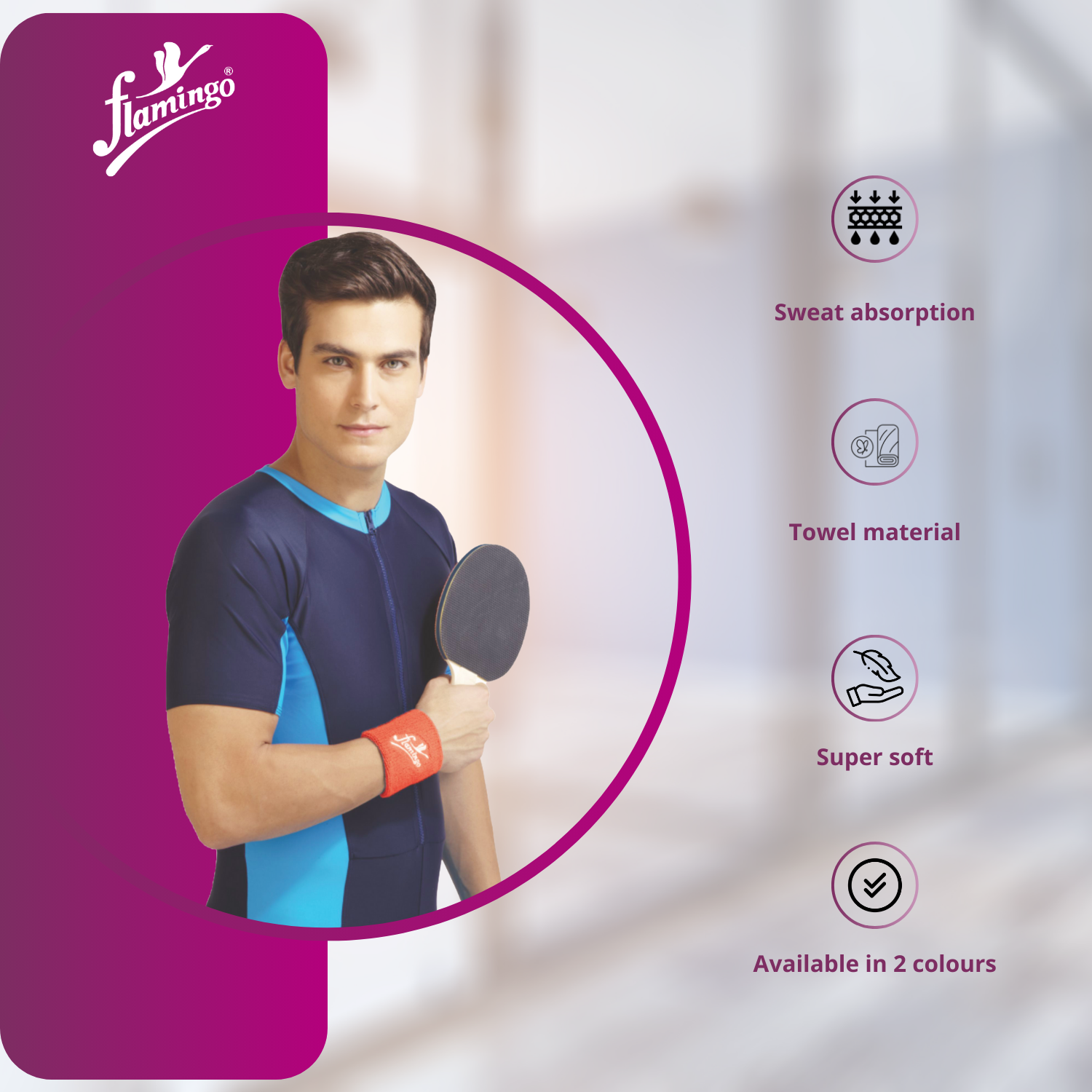 Sports wrist band, fitness wrist band, sweat-absorbing wrist band, athletic wrist band, absorbent wrist band, comfortable wrist band, sports accessories, breathable wrist band