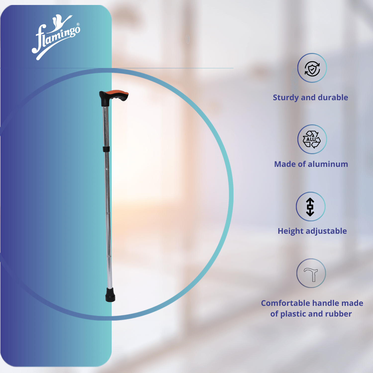 Folding walking stick
Compact walking cane
Portable walking aid
Ergonomic walking stick
Adjustable height walking cane
Walking stick for balance
Rubber bottom pod walking aid