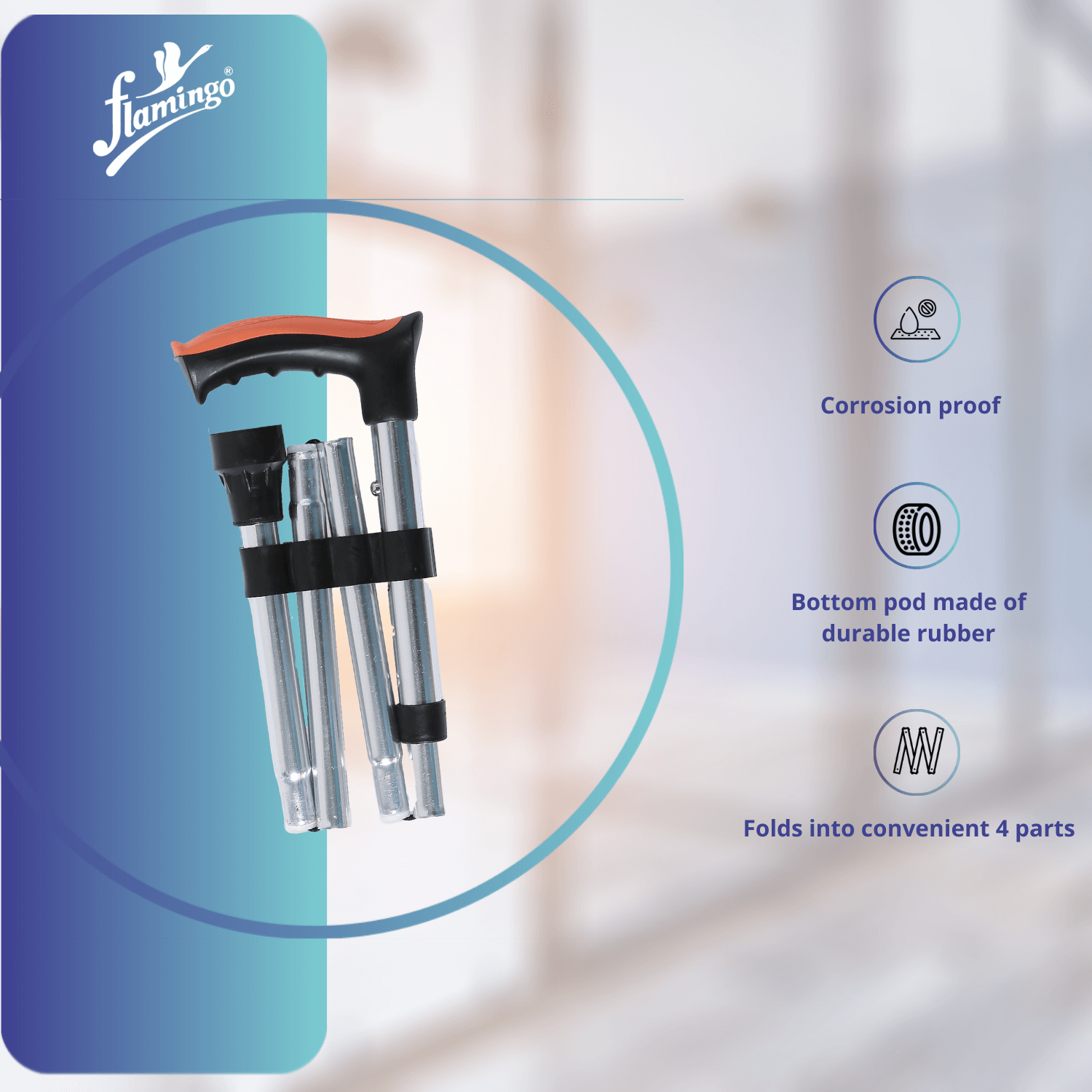 Folding walking stick
Compact walking cane
Portable walking aid
Ergonomic walking stick
Adjustable height walking cane
Walking stick for balance
Rubber bottom pod walking aid