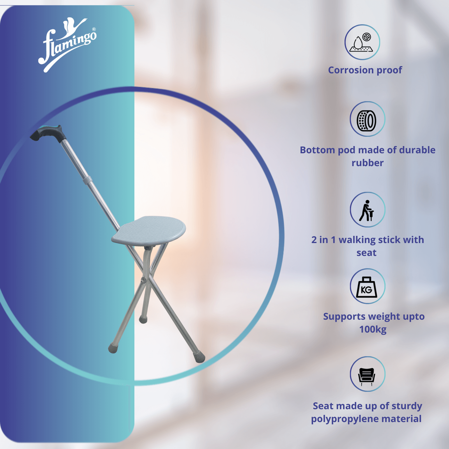 Walking stick with seat
Portable walking stick with seat
Walking cane with seat
Lightweight walking aid with seat
Anodized aluminum walking stick
Fusion handle walking cane
Walking stick for resting
Rubber bottom walking stick