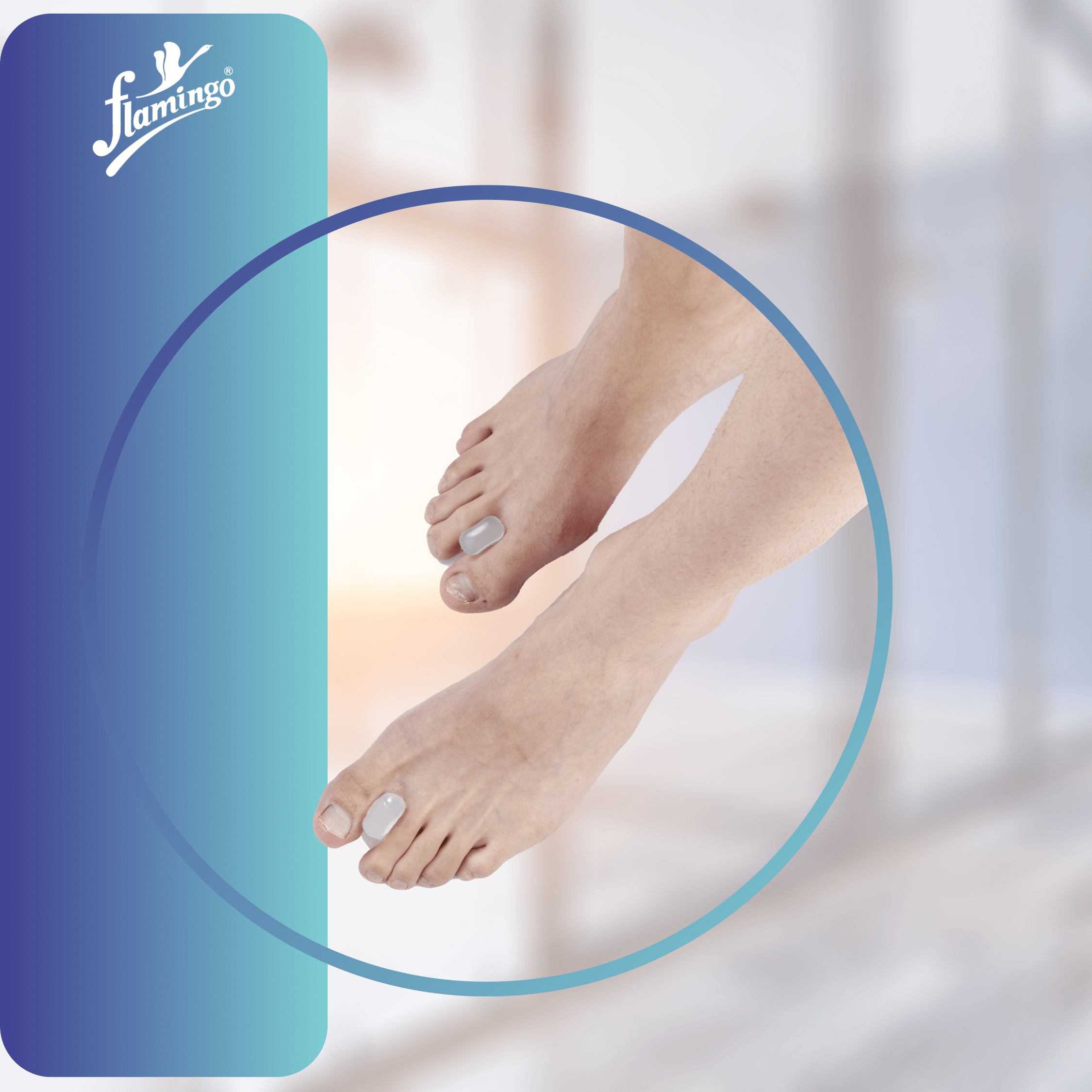 Flamingo Premium Silicone Toe Separators, bunion separators, toe alignment separators, silicone toe separators, foot care accessories, toe comfort products, silicone toe relief.