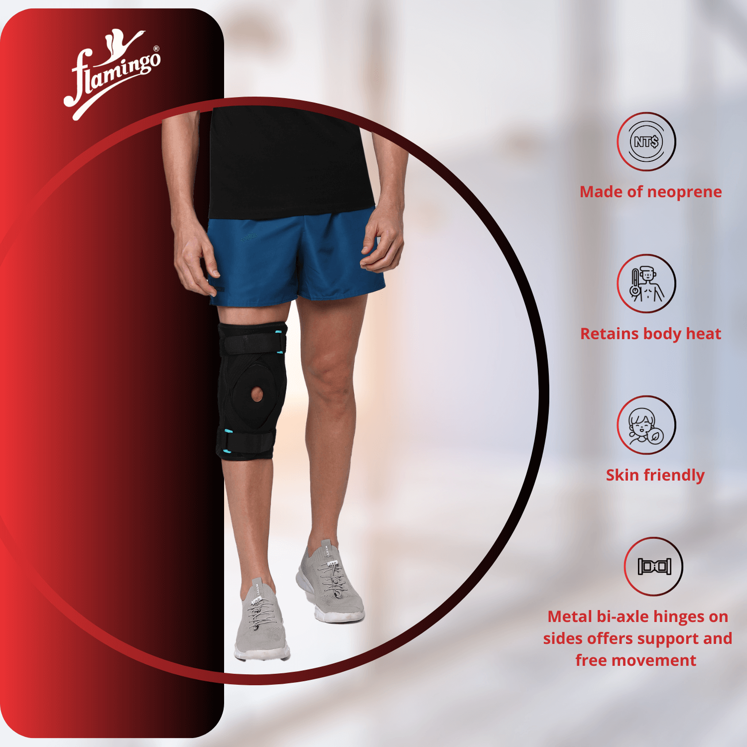 Flamingo Neoprene Hinged Knee Stabilizer
Patellar Injury Support
Knee Stabilizer for Patello-Femoral Disease
Gel Patellar Ring Knee Brace
Adjustable Knee Stabilizer