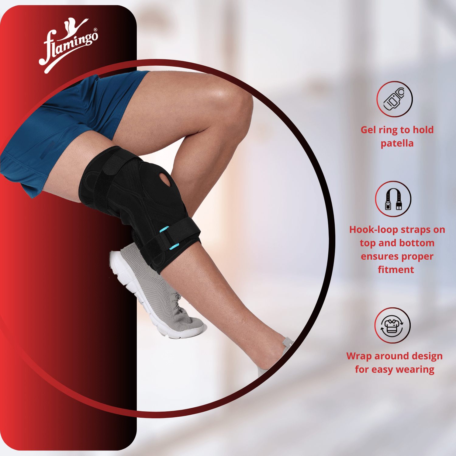 Flamingo Neoprene Hinged Knee Stabilizer
Patellar Injury Support
Knee Stabilizer for Patello-Femoral Disease
Gel Patellar Ring Knee Brace
Adjustable Knee Stabilizer