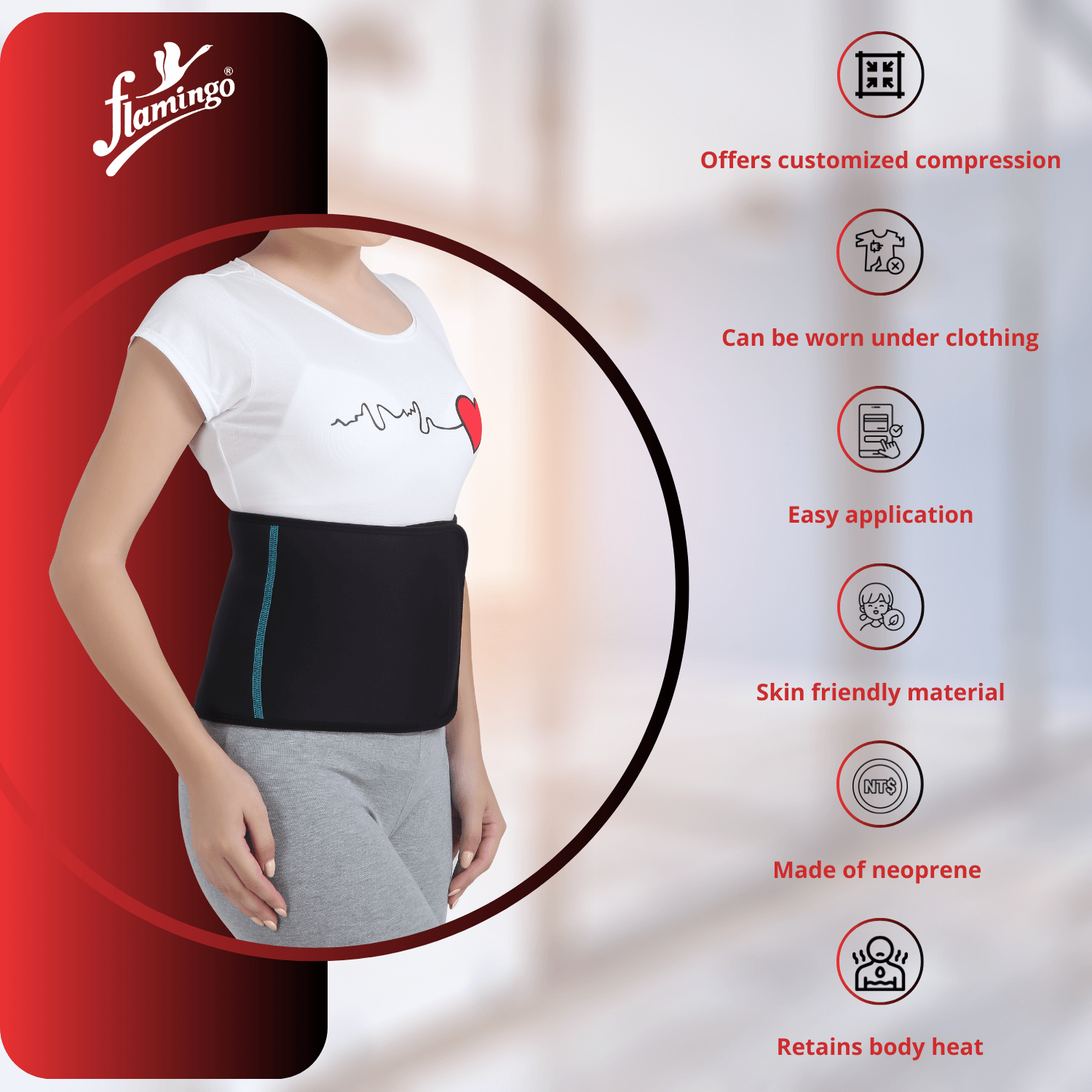 Flamingo Neoprene Abs Wrap
Post-Surgery Abs Wrap
Post-Pregnancy Abs Wrap
Compression Wrap for Abs
Comfortable Abs Support
Neoprene Compression Belt