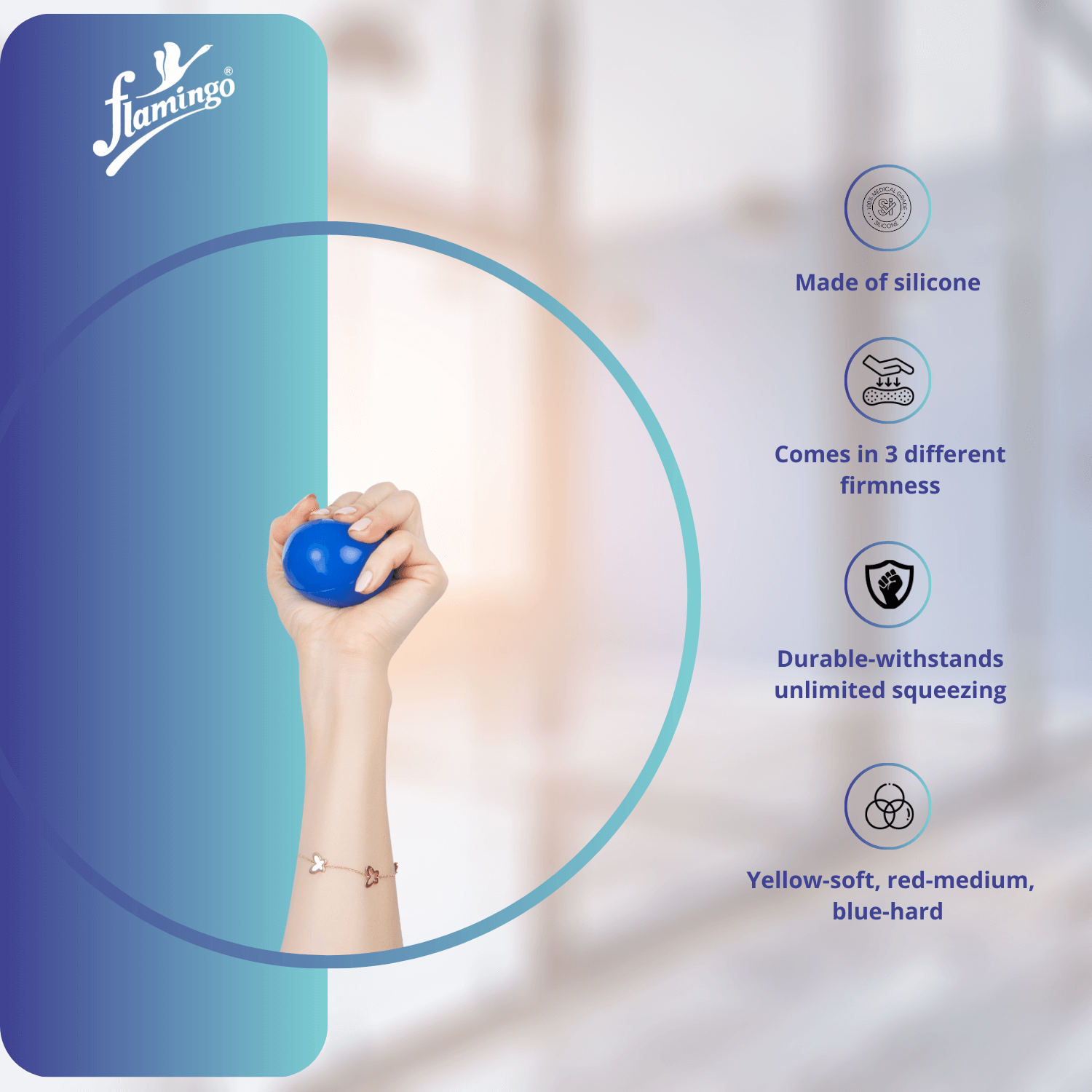 Stress ball, silicone stress ball, hand exercise ball, grip strength ball, rehabilitation stress ball, therapeutic stress ball, premium silicone ball, hand therapy ball, silicone exercise ball