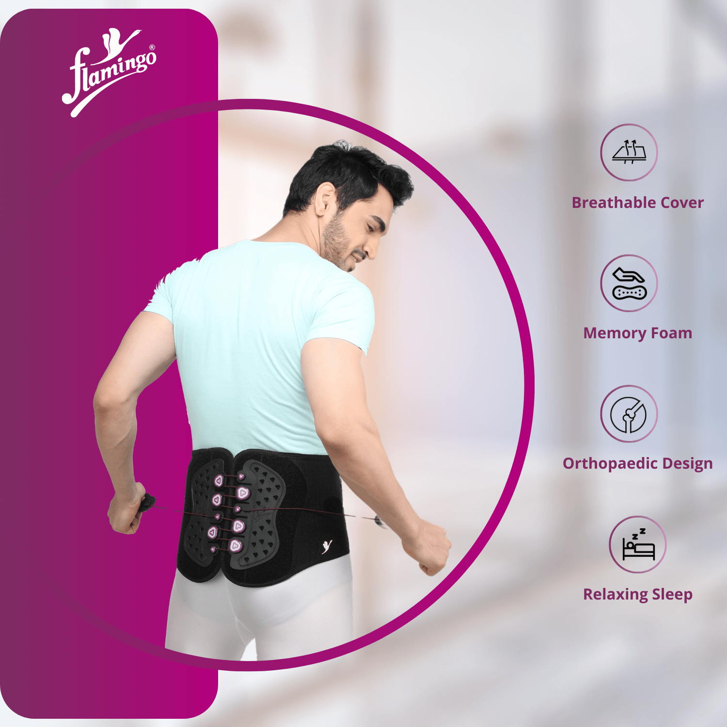 Flamingo Lacepull Back Belt
Back Pain Support
Adjustable Back Belt
Lower Back Stabilizer
Degenerative Disc Disease Support