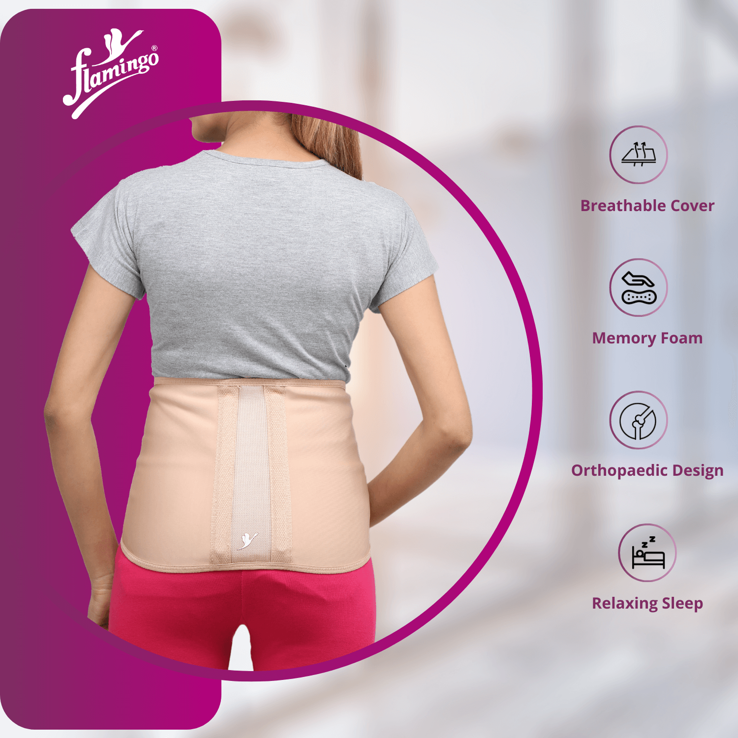 Flamingo Back Comfort Belt
Low Back Pain Relief
Back Support Belt
Lumbar Support
Mesh Back Belt