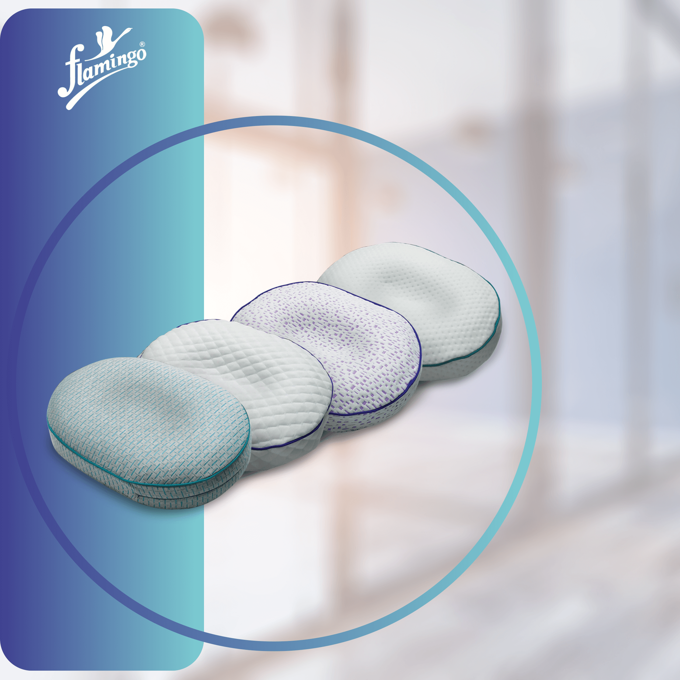 Flamingo Ring Cushion, hemorrhoid cushion, post-surgery cushion, seating comfort cushion, tailbone pain relief cushion, PU foam cushion.