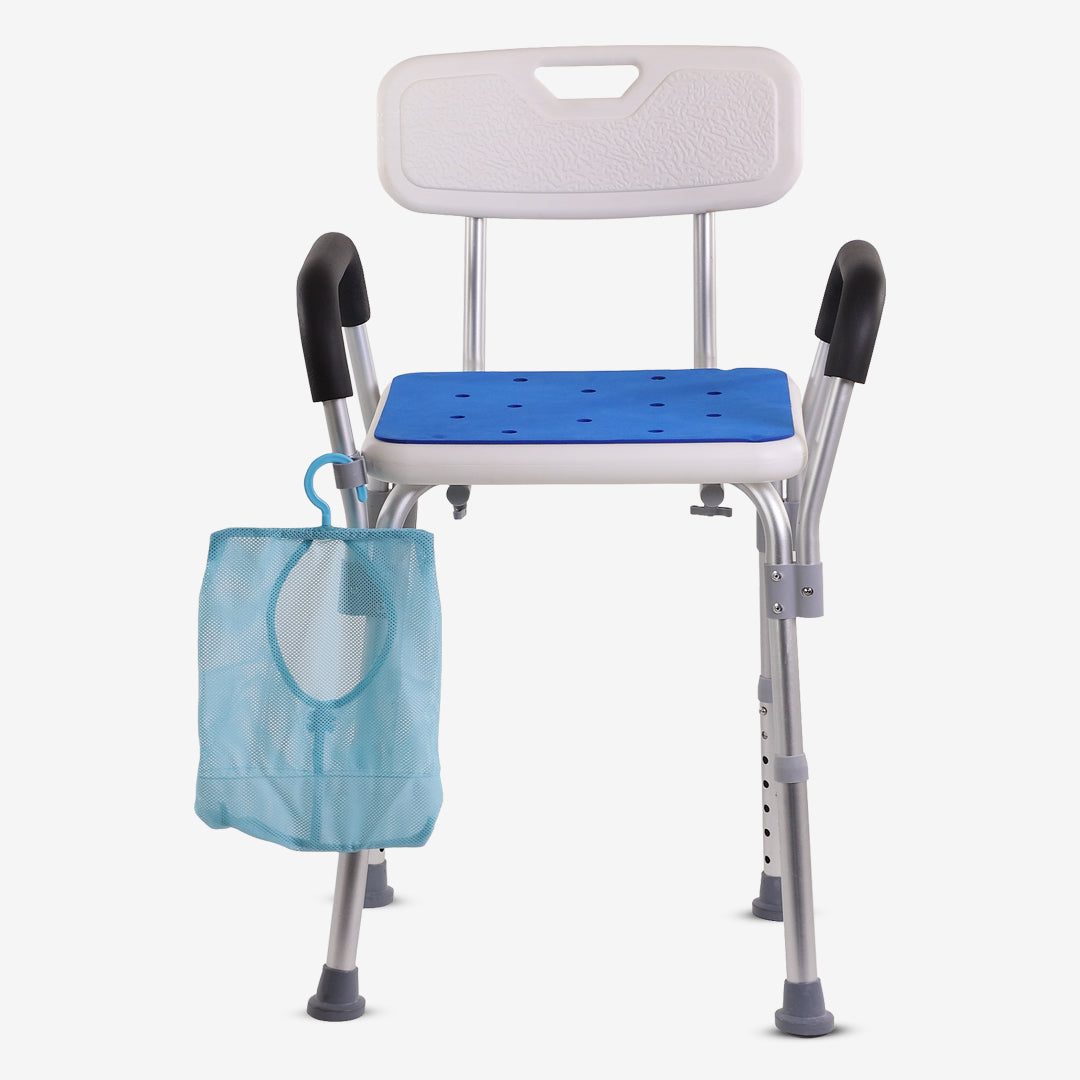 Shower stool with rails
Height adjustable shower stool
Shower seat with handrails
Bathroom chair with backrest
Anti-slip shower stool
Shower stool for elderly
Corrosion-resistant bathroom stool
