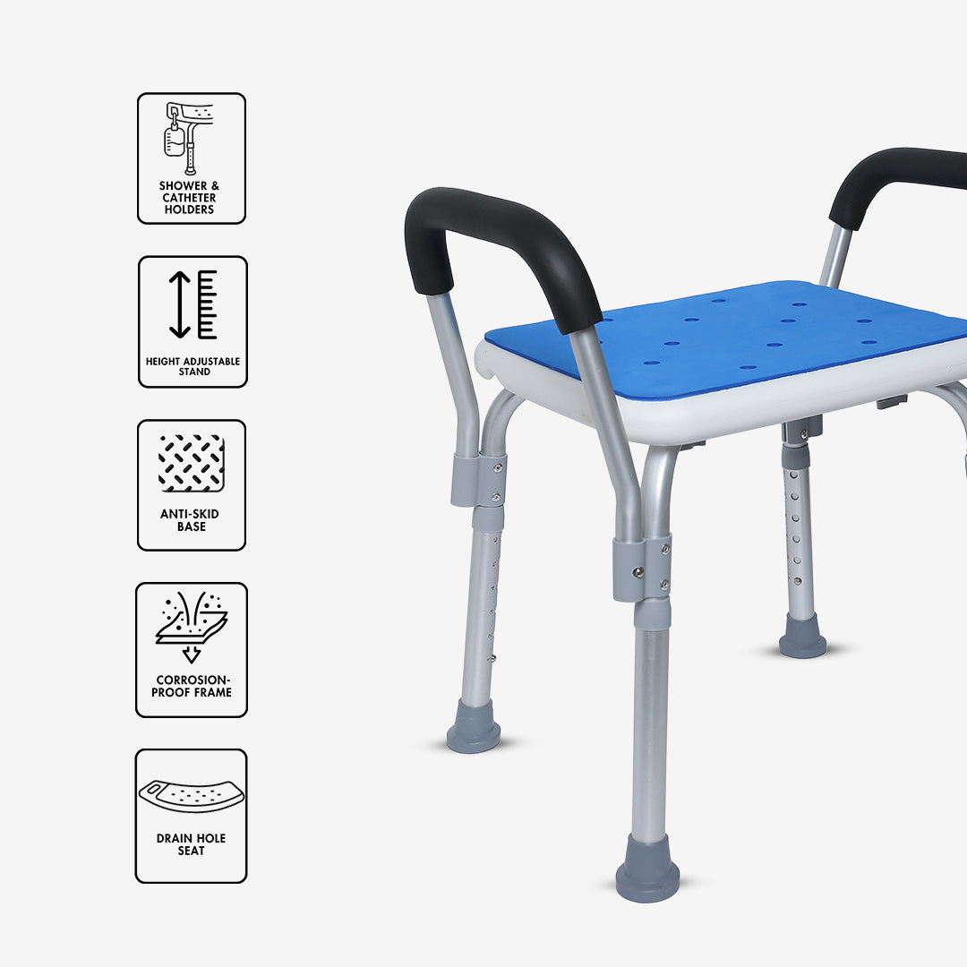 Shower Stool - with Rails