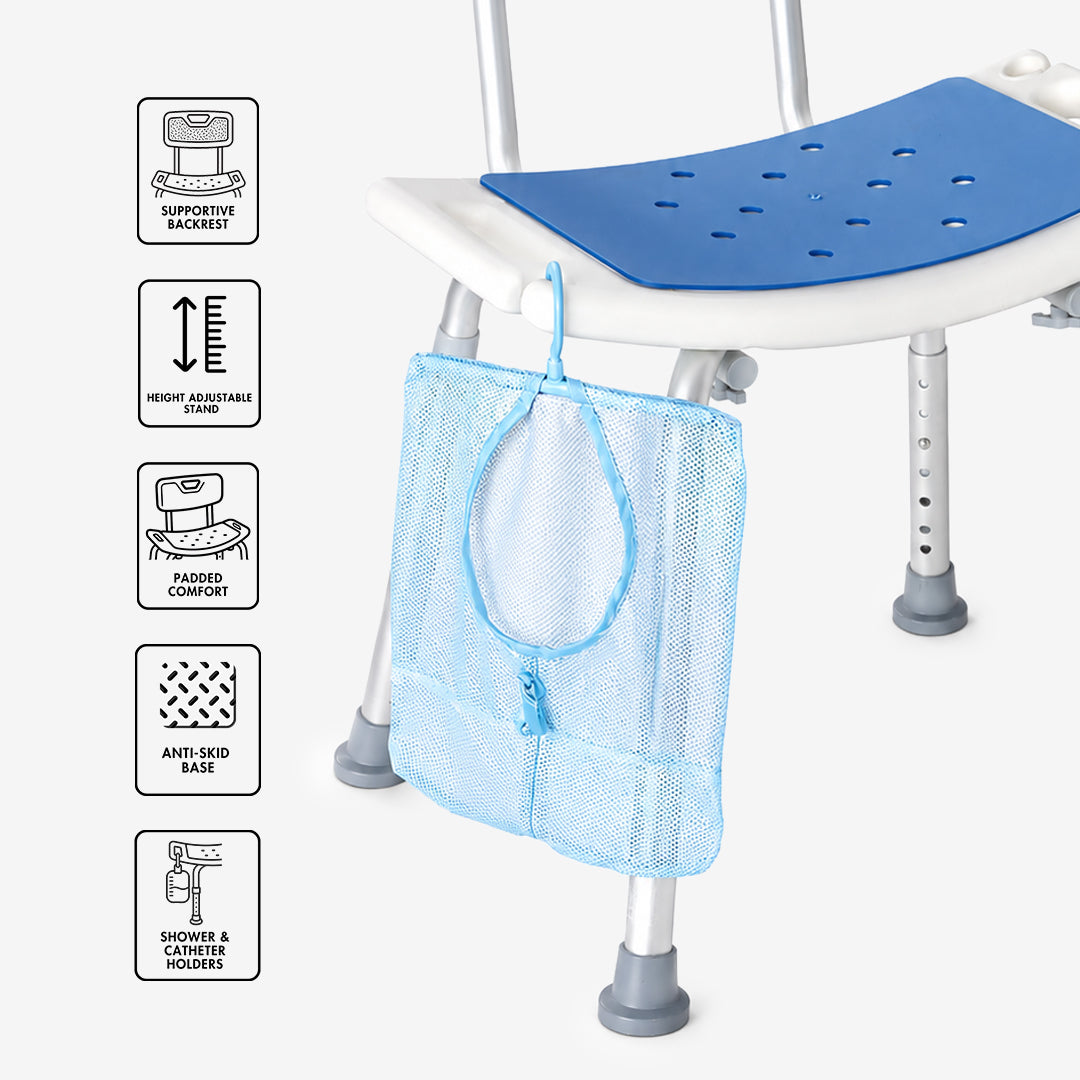 Shower stool with backrest
Anti-skid shower chair
Adjustable shower stool
Shower chair for elderly
Corrosion-proof shower chair
Comfortable bathroom stool
Shower seat with back support
