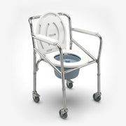 Classic Commode Chair with Wheels