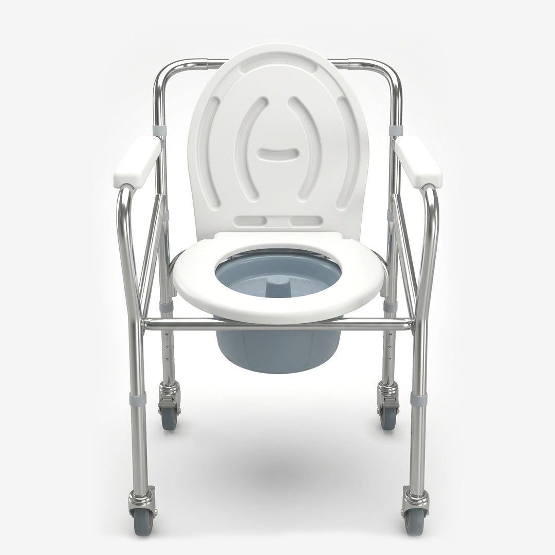 Classic Commode Chair with Wheels