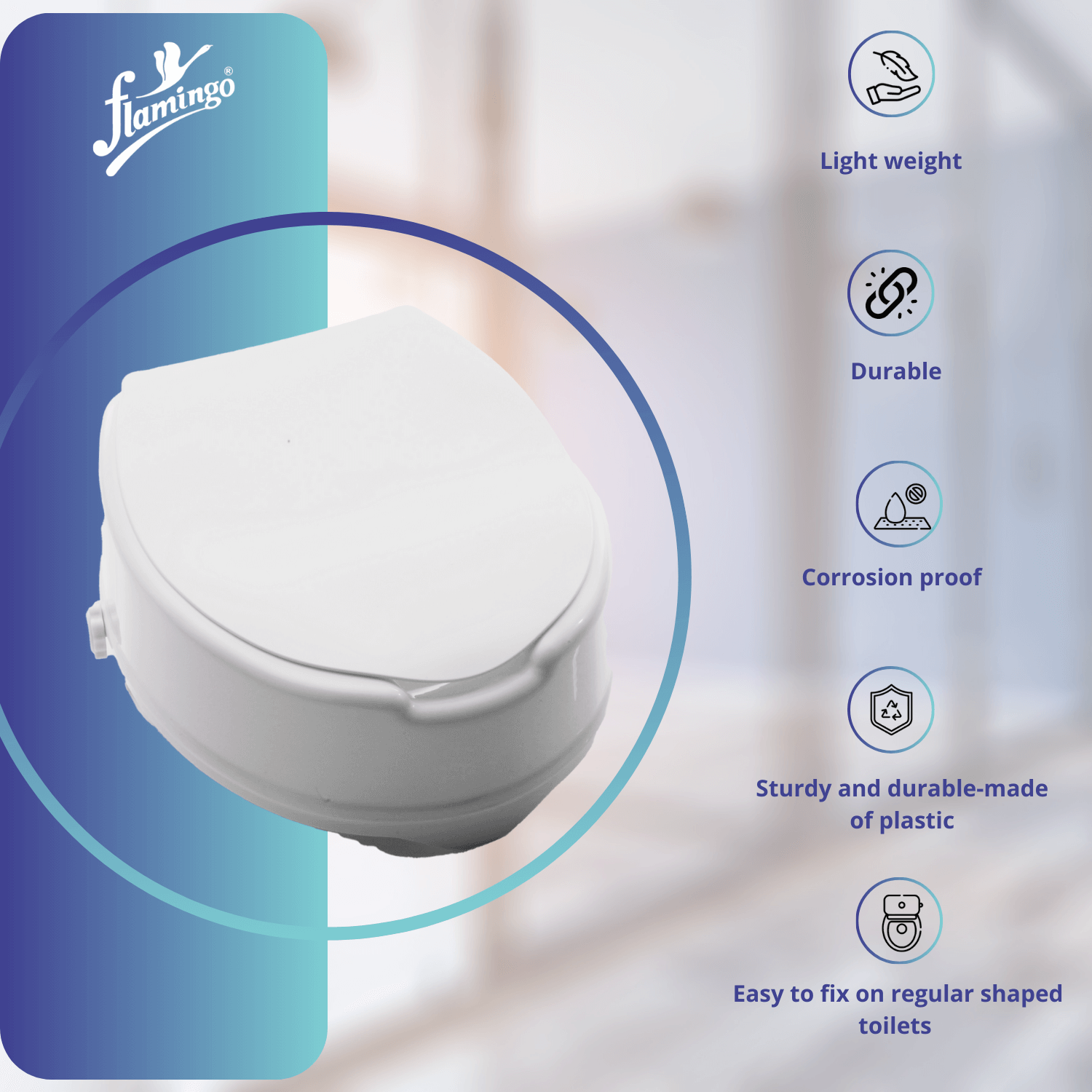 Elevated commode seat
Height adjustable commode seat
Toilet assist seat
Bathroom aid for seniors
Corrosion-proof commode seat
PPCP plastic toilet seat
Commode seat with removable lid
