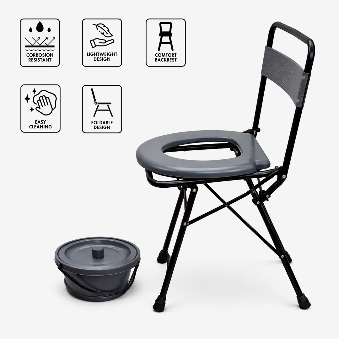 Commode Chair without Armrest