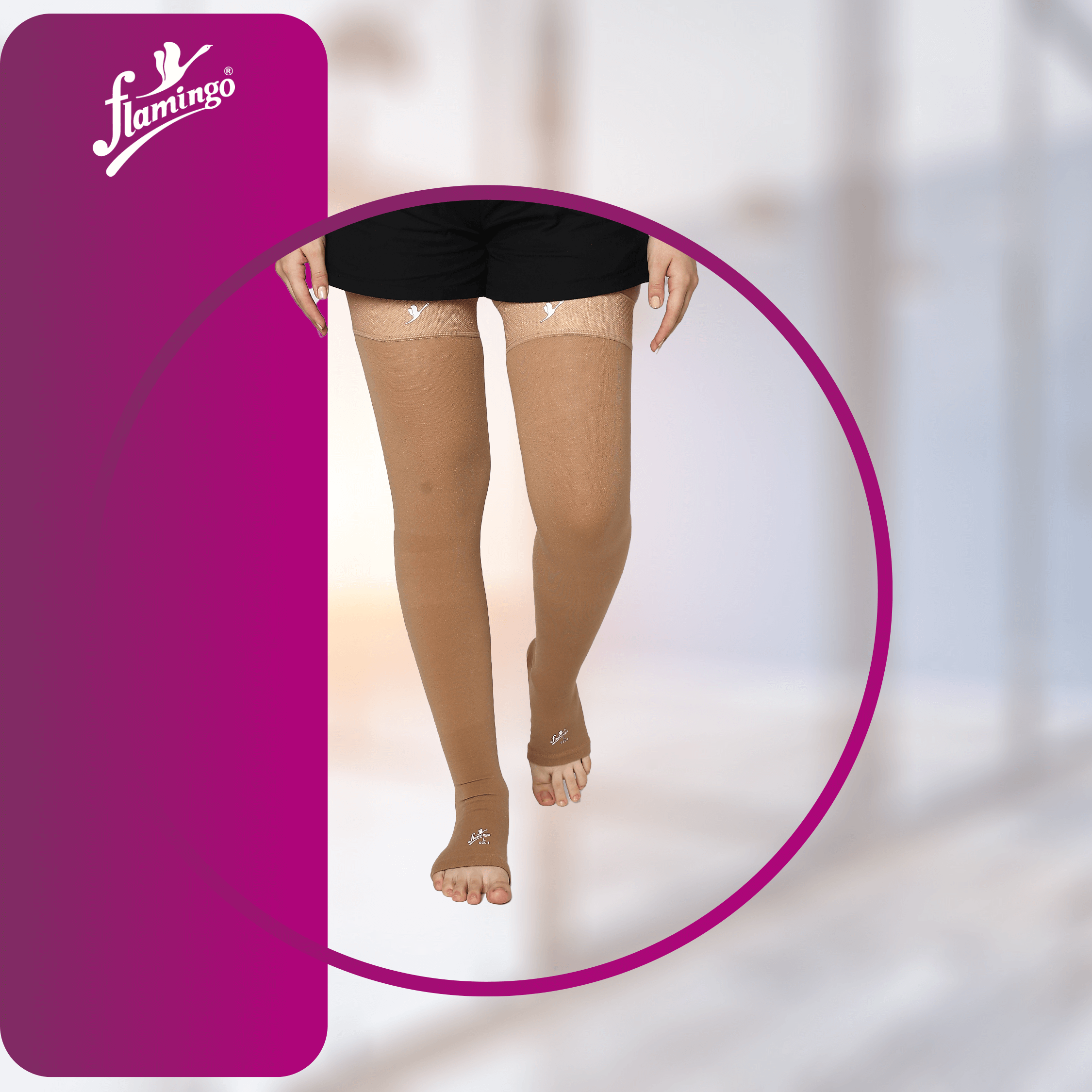 Flamingo Medical Compression Stocking Above Knee
DVT Support Stocking
Venous Insufficiency Compression Stockings
Leg Swelling Relief
Maternity Compression Stockings

