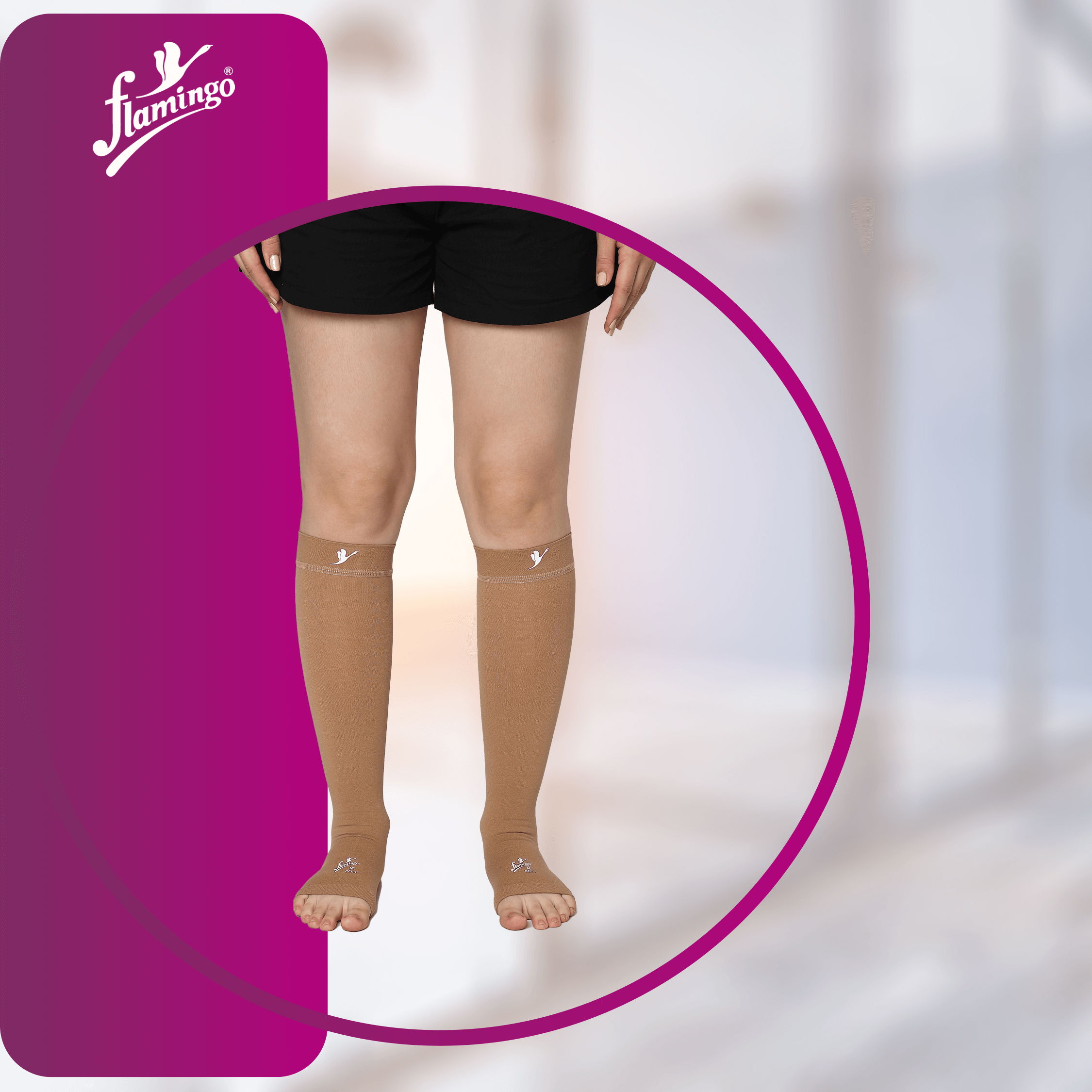 Flamingo Medical Compression Stocking Below Knee
DVT Relief Stocking
Venous Insufficiency Compression Sock
Open Toe Compression Stocking
Pregnancy Leg Support

