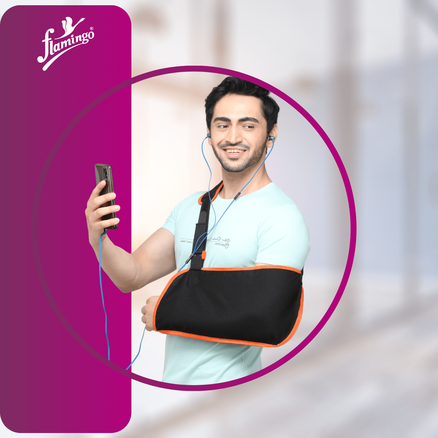 Flamingo Arm Pouch
Arm Support Pouch
Post-Casting Arm Support
Elbow Dislocation Pouch
Adjustable Arm Sling
Thumb Loop for Arm Stability
