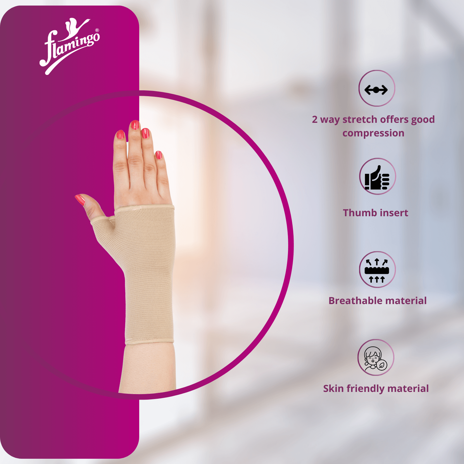 Flamingo Palm Brace
Palm Injury Support
Hand Compression Brace
Sports Palm Support
Wrist and Palm Stabilizer
