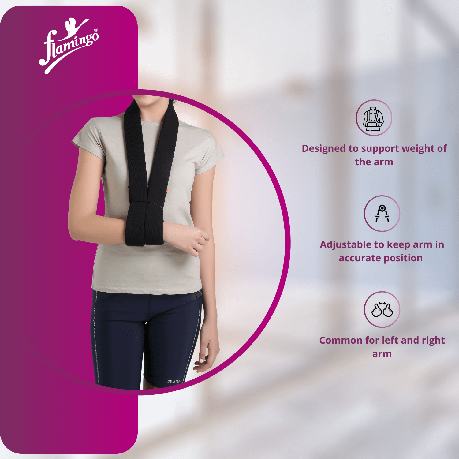 Flamingo Cuff and Collar Sling
Elbow Immobilizer
Arm Sling for Fractures
Comfortable Arm Support
Adjustable Arm Sling
