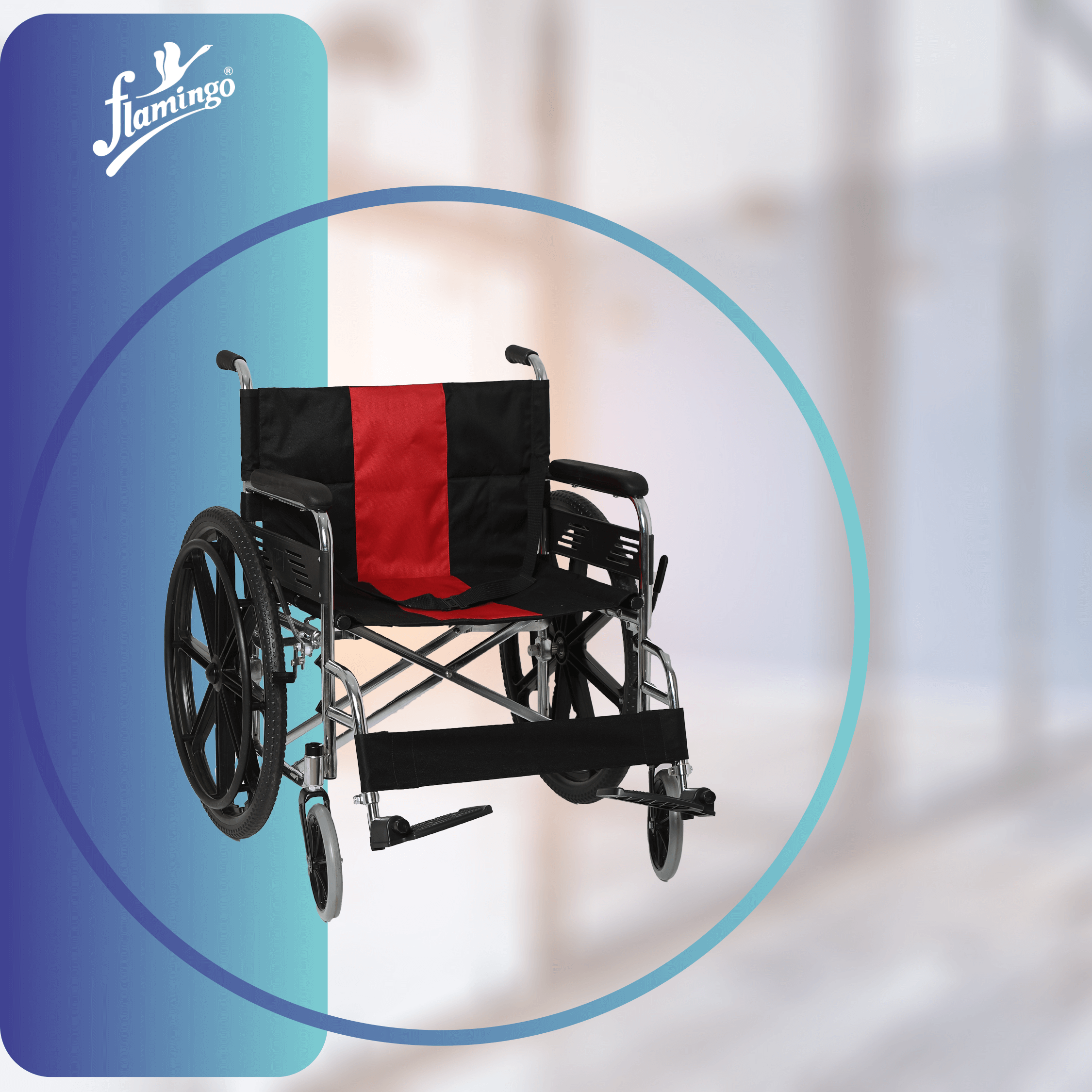 Premium manual wheelchair
Durable wheelchair
Ergonomic wheelchair
Wheelchair for comfort
Foldable footrests wheelchair
Aluminum wheelchair frame
Wheelchair with hand brakes
