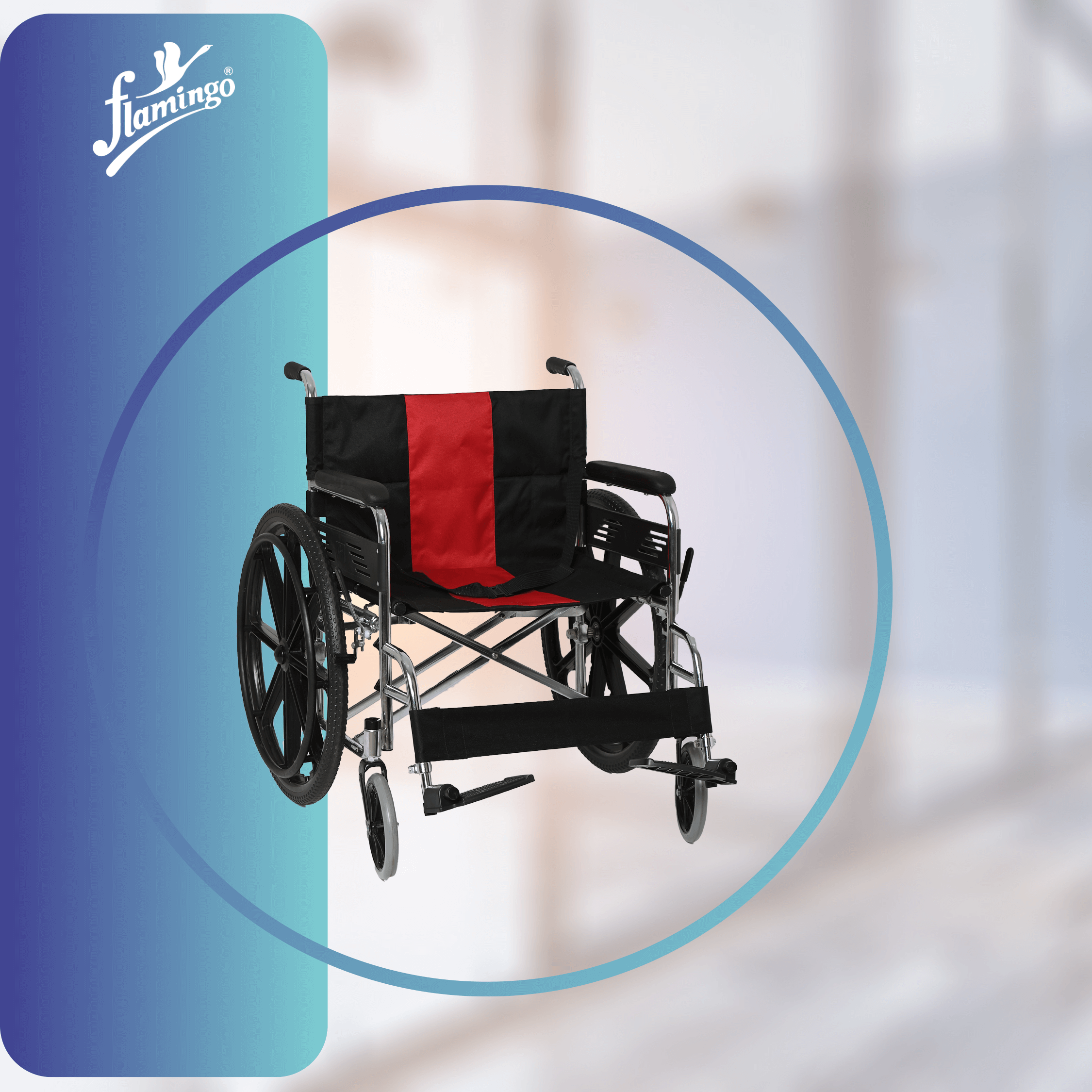 Premium manual wheelchair
Durable wheelchair
Ergonomic wheelchair
Wheelchair for comfort
Foldable footrests wheelchair
Aluminum wheelchair frame
Wheelchair with hand brakes
